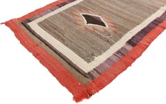 Native American Antique Indian Navajo Kilim Rug with Southwest Style