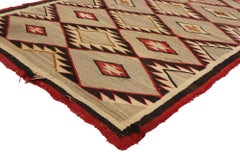 Native American Antique Kilim Rug with Navajo Two Grey Hills Style