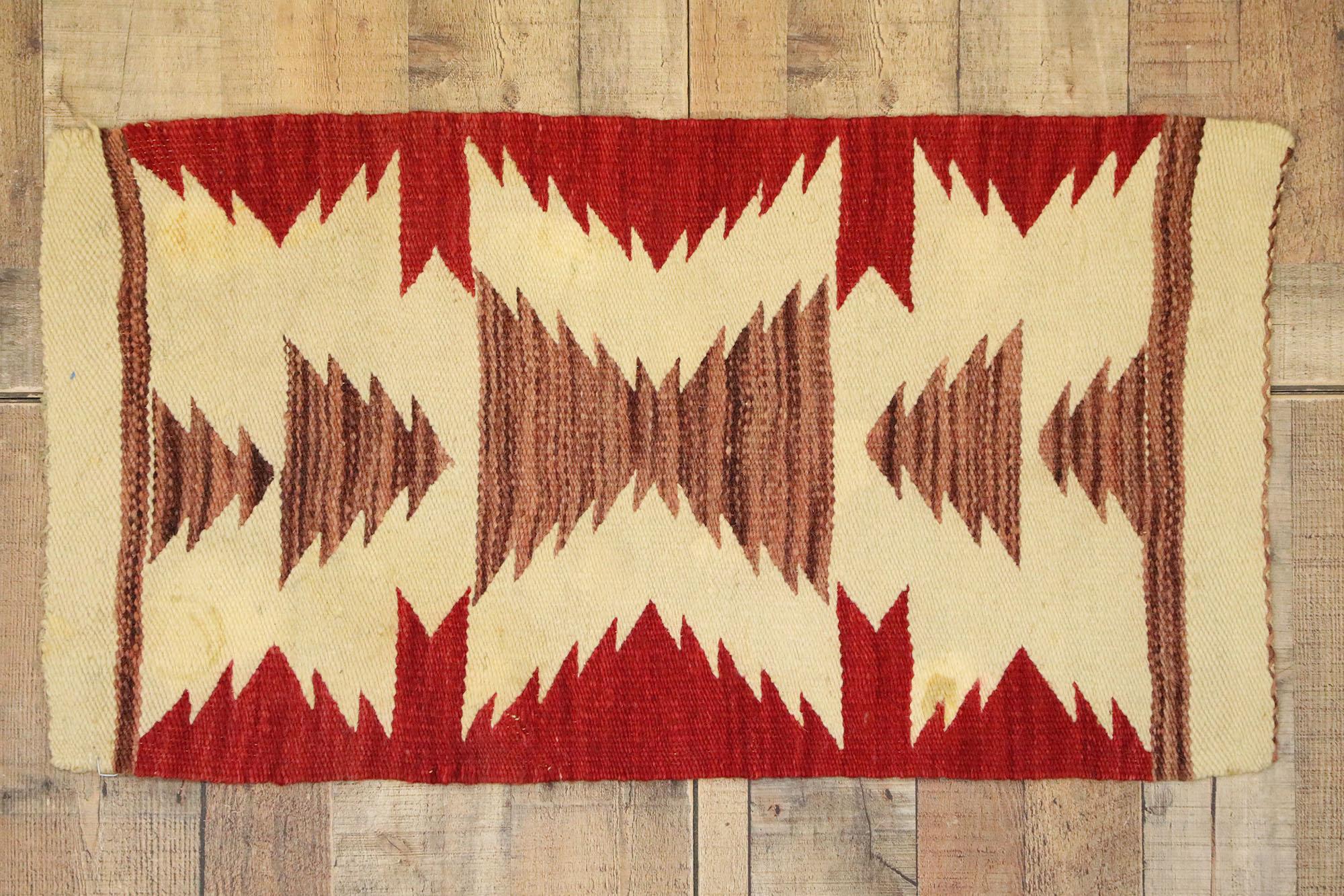 20th Century Native American Antique Kilim Rug with Navajo Two Grey Hills Style