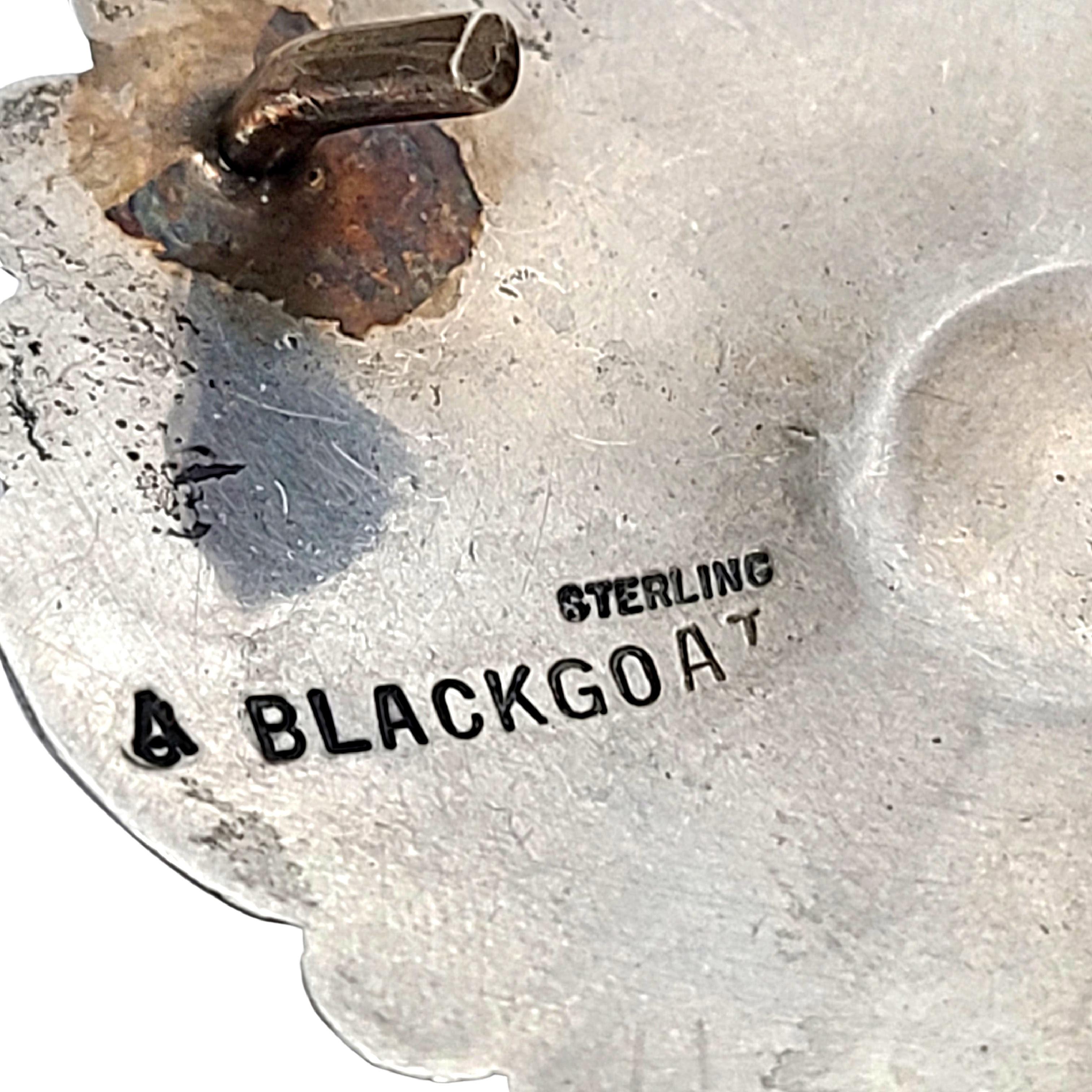Women's or Men's Native American Arnold Blackgoat Sterling Silver Flower Belt Buckle