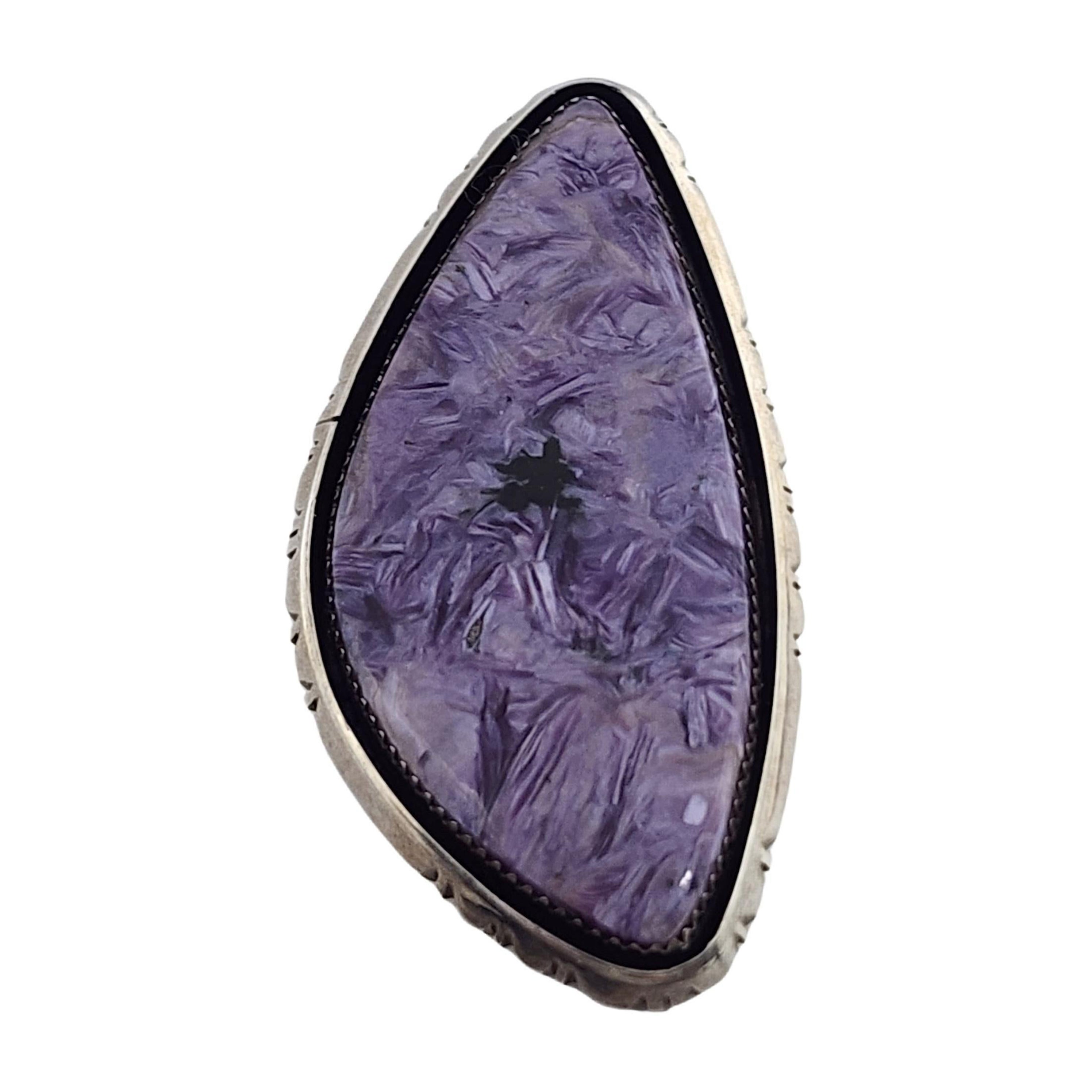 Native American B Piaso Jr Sterlingsilber-Charoit-Anhänger/Pin #16151, amerikanischer Ureinwohner