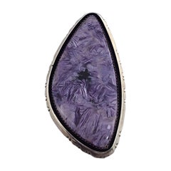 Pendentif/épingle en charoïte en argent sterling I JR #16151