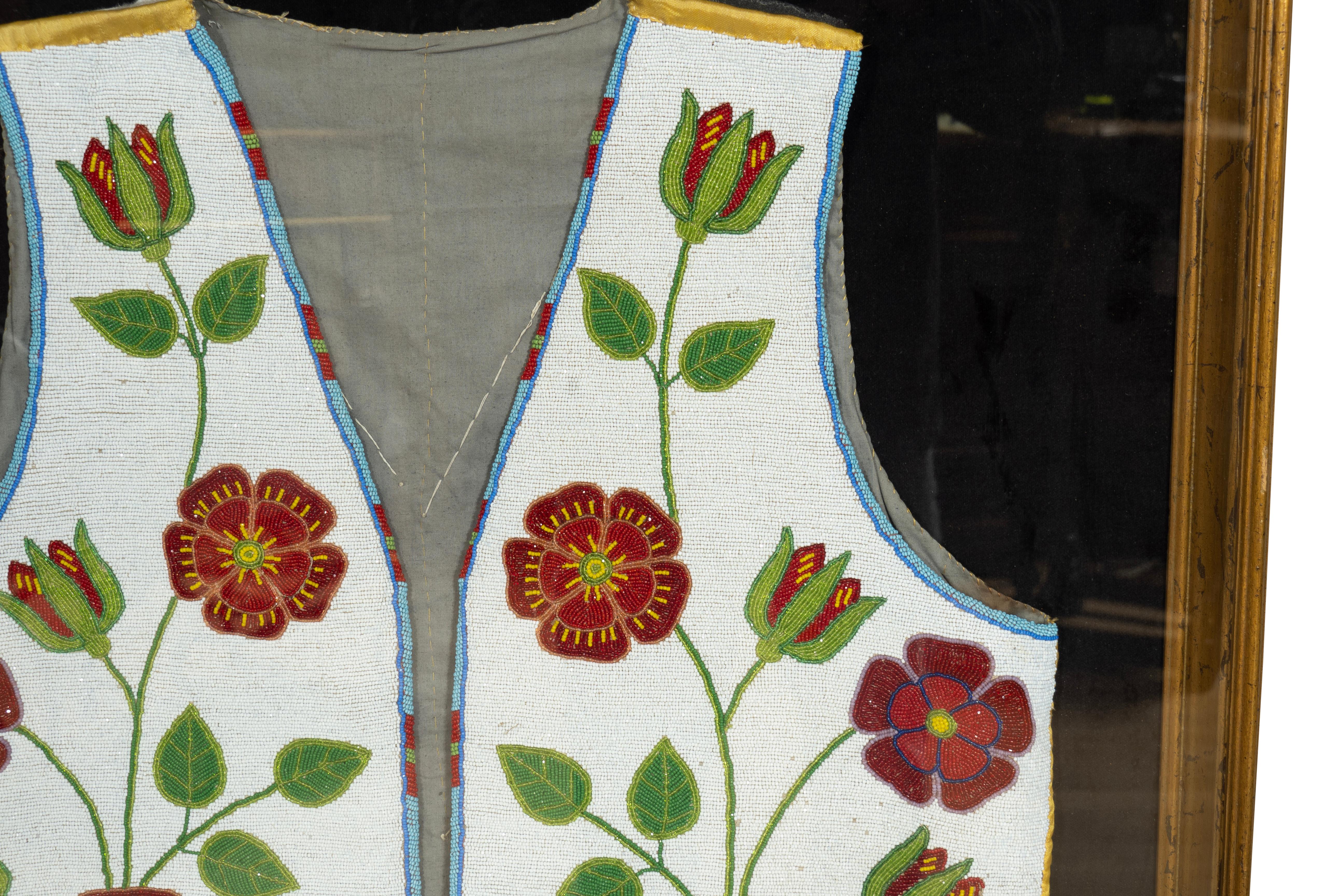 Native American Beaded Vest (Leder) im Angebot