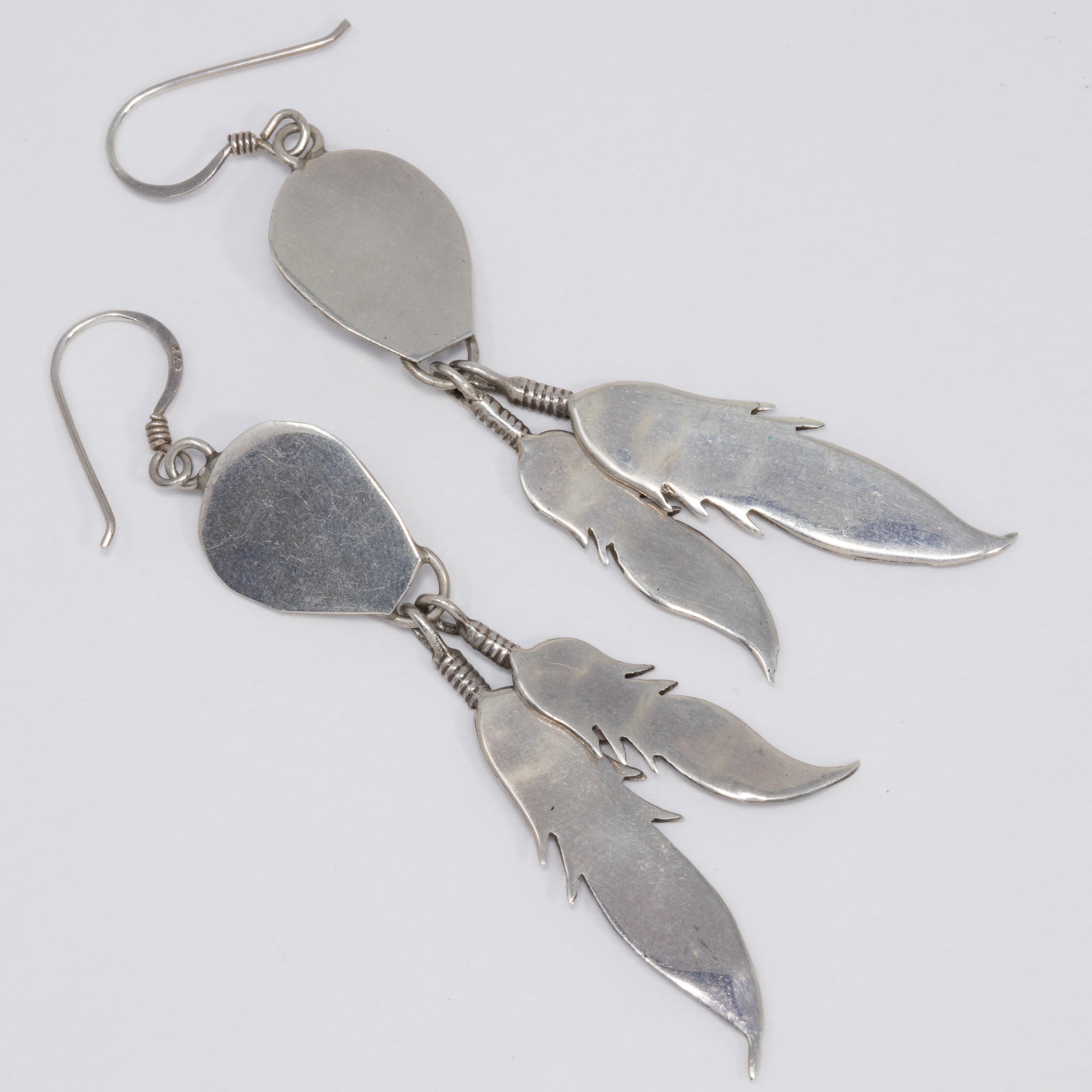 native american silver earrings