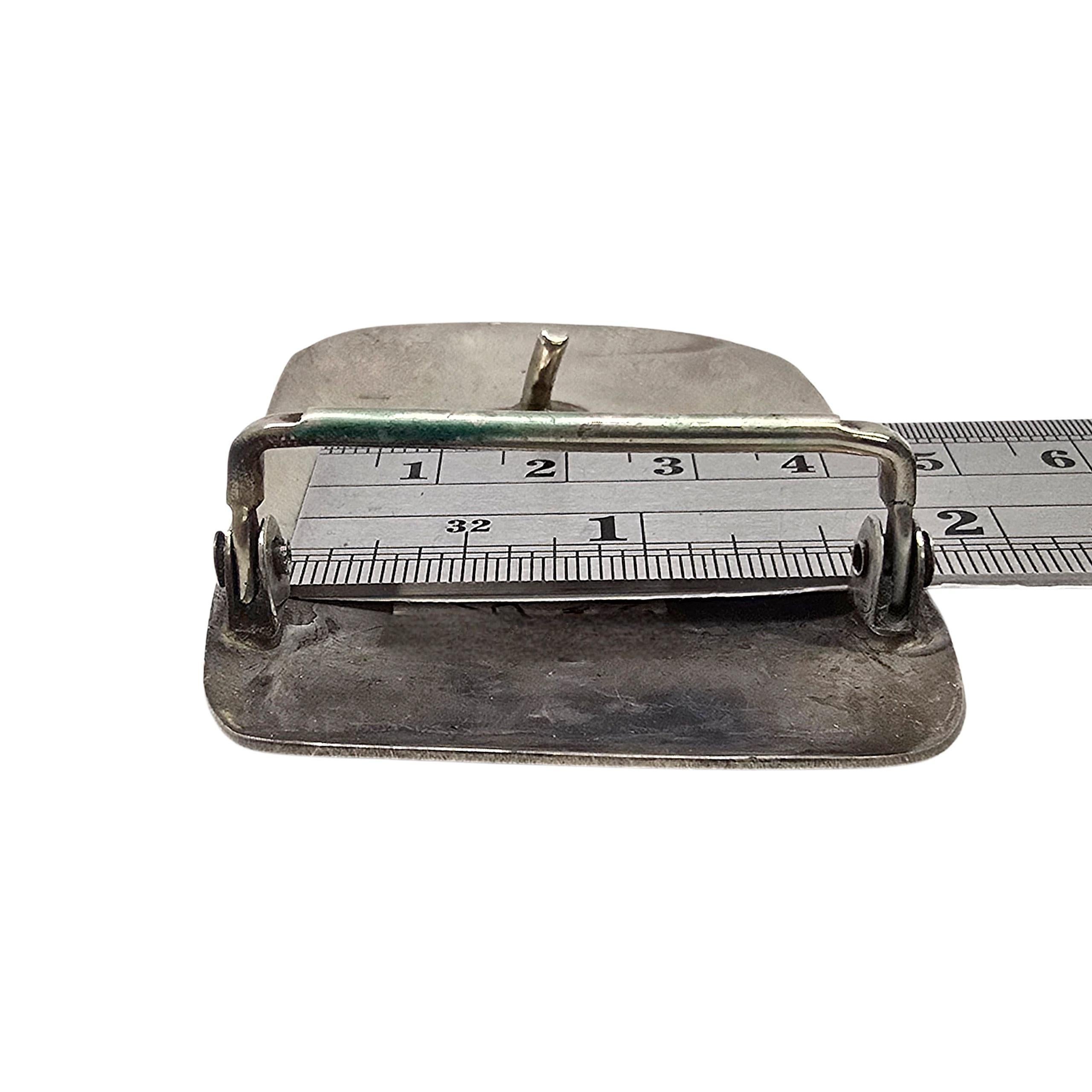 Native American Becenti Sterling Silver Inlay Storyteller Buckle & Conchos 23619 en vente 4