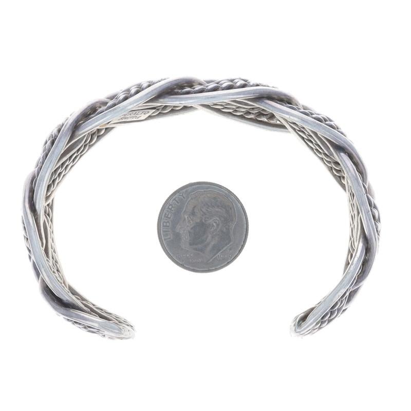 Native American Benny Peralto Navajo Sterling Silver Cuff Bracelet 6 1/2
