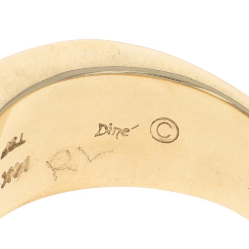 Bague Amérindienne Calvin Navajo Turq Coral Lapis - Or jaune 14k en vente 2