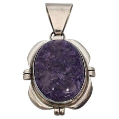 Pendentif amérindien Cecil Sanders en argent sterling et charoite n°20840