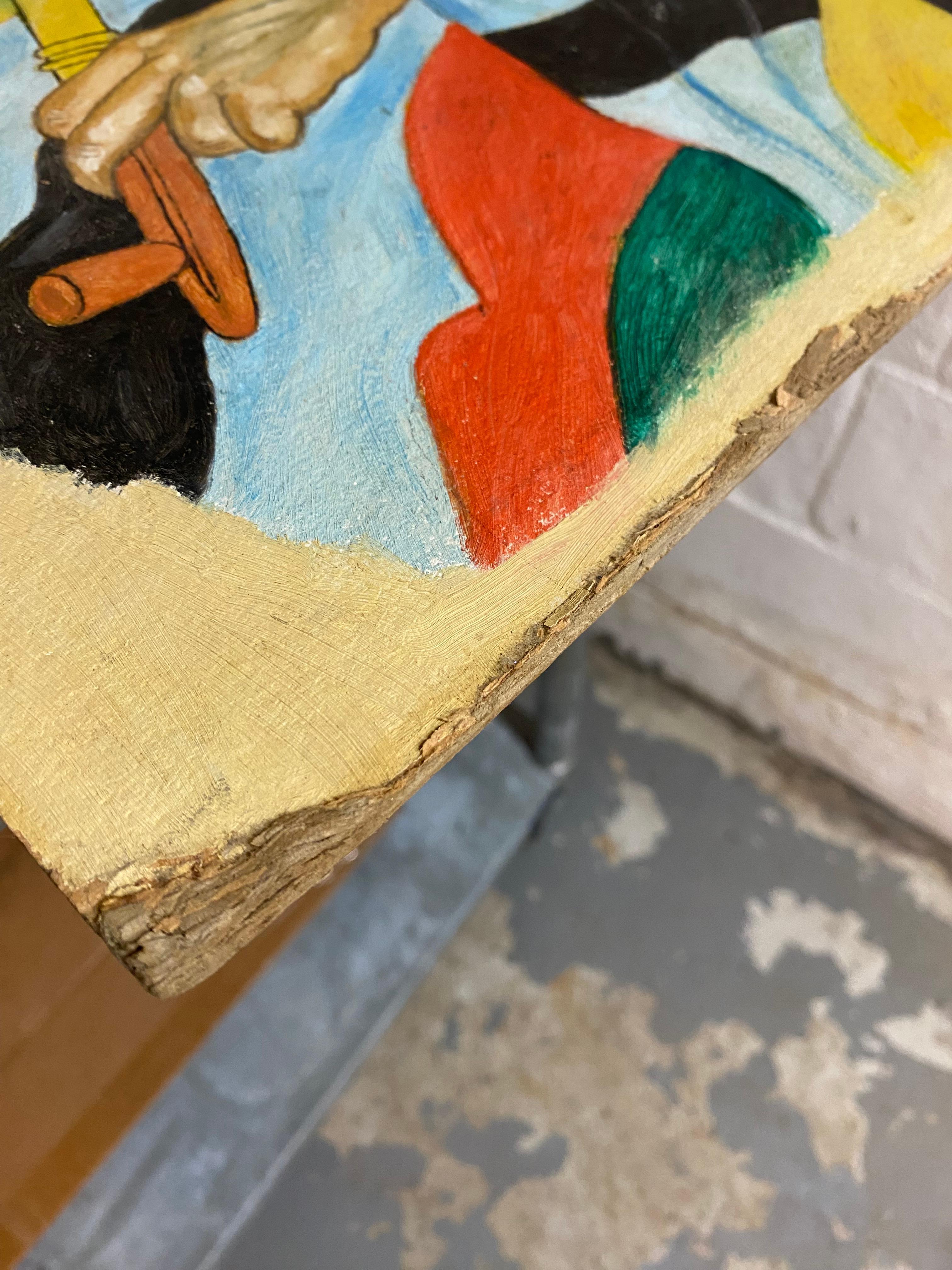 Pintura de un cacique nativo americano a la manera de Winold Reiss 7