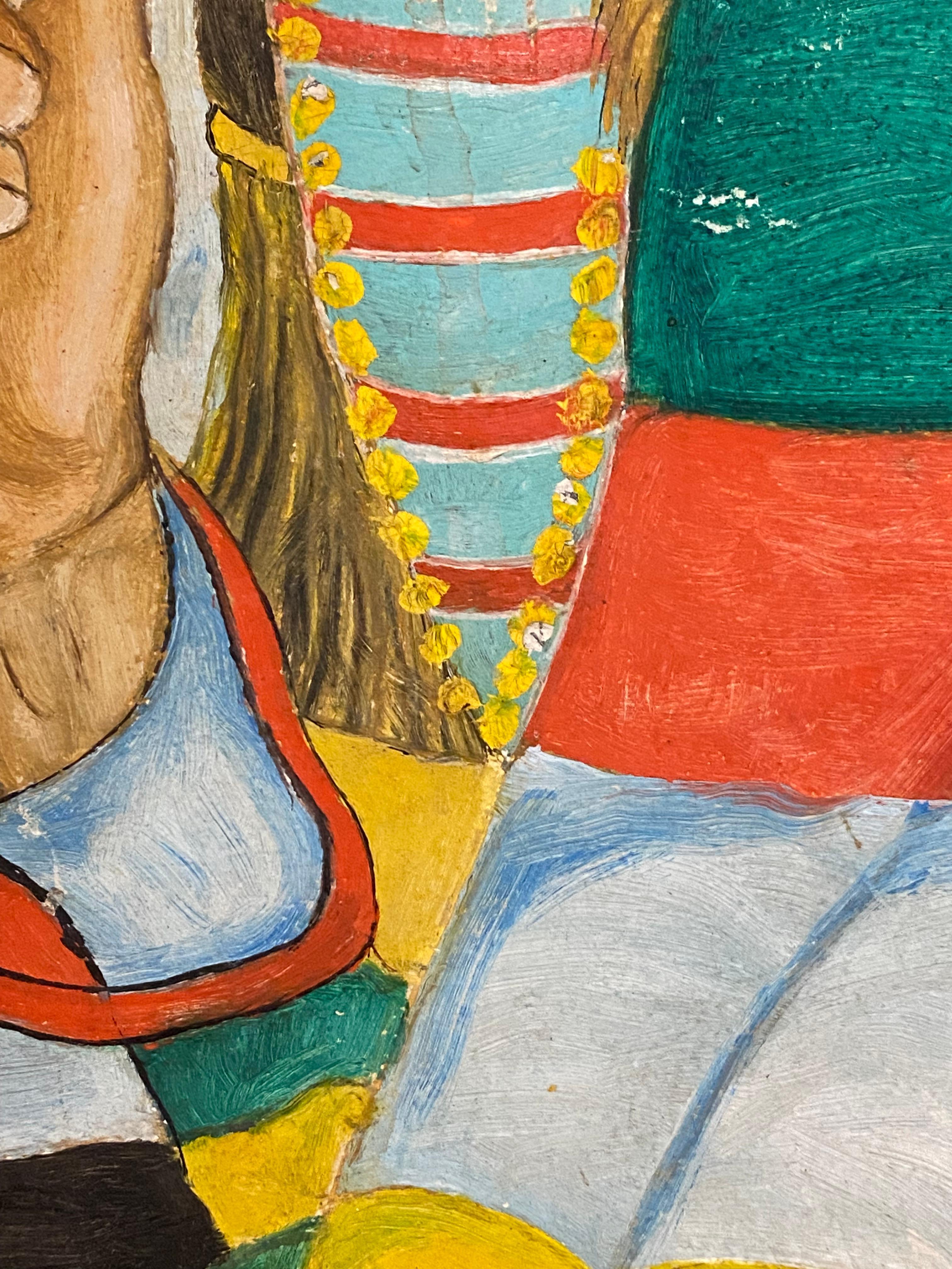 Pintura de un cacique nativo americano a la manera de Winold Reiss 2