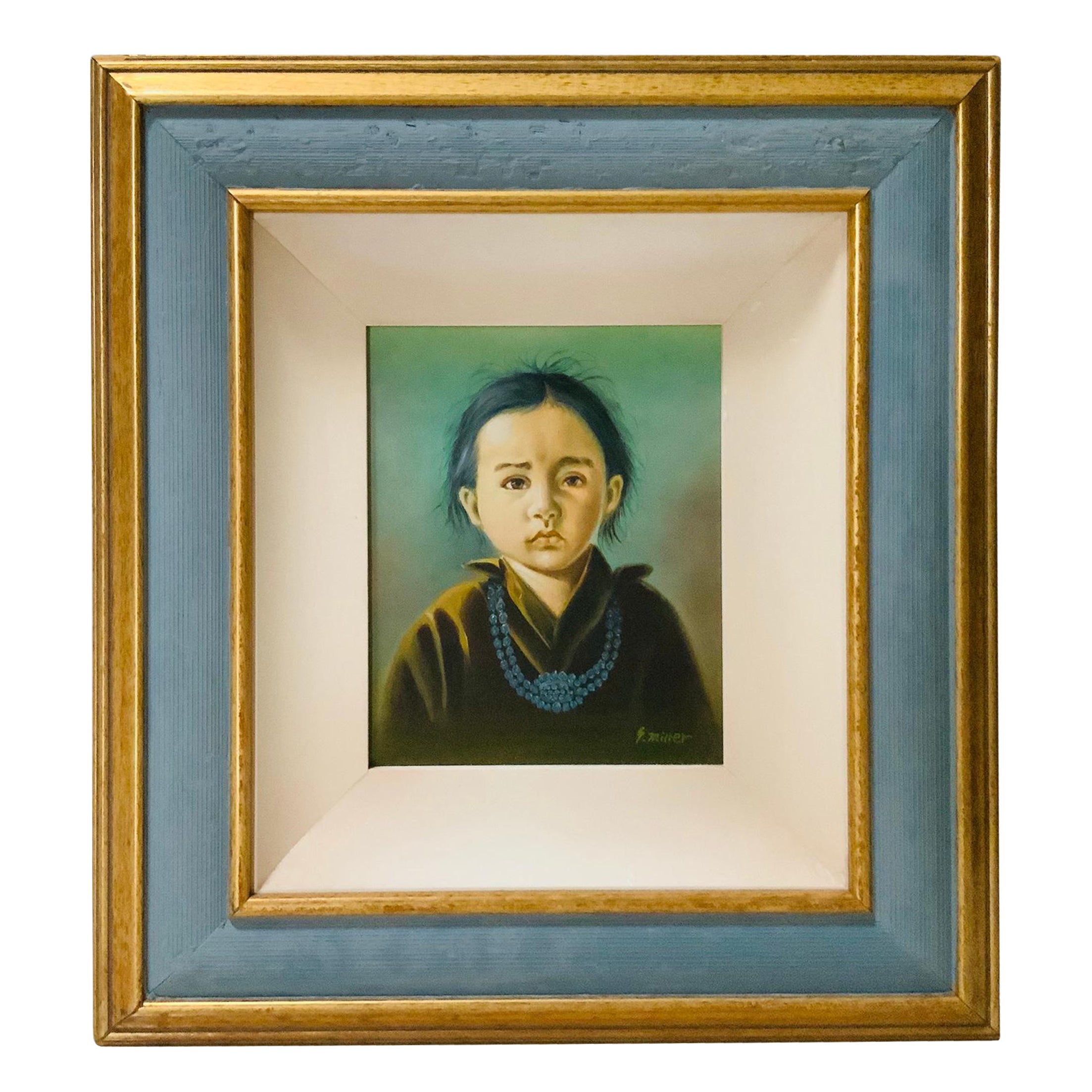 Pintura de un niño nativo americano