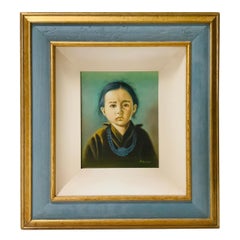 Pintura de un niño nativo americano
