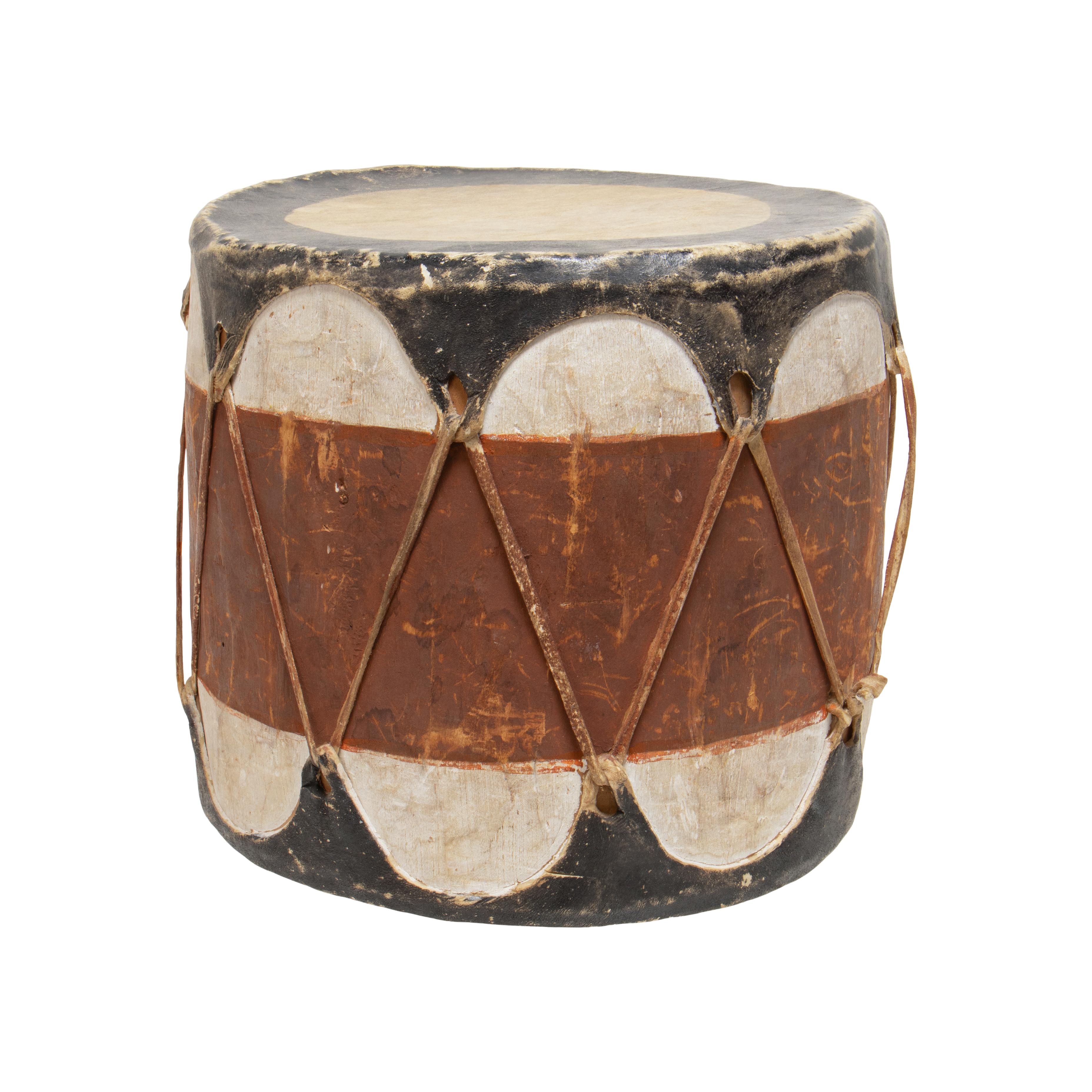 20th Century Native American Cochiti Painted Drum For Sale