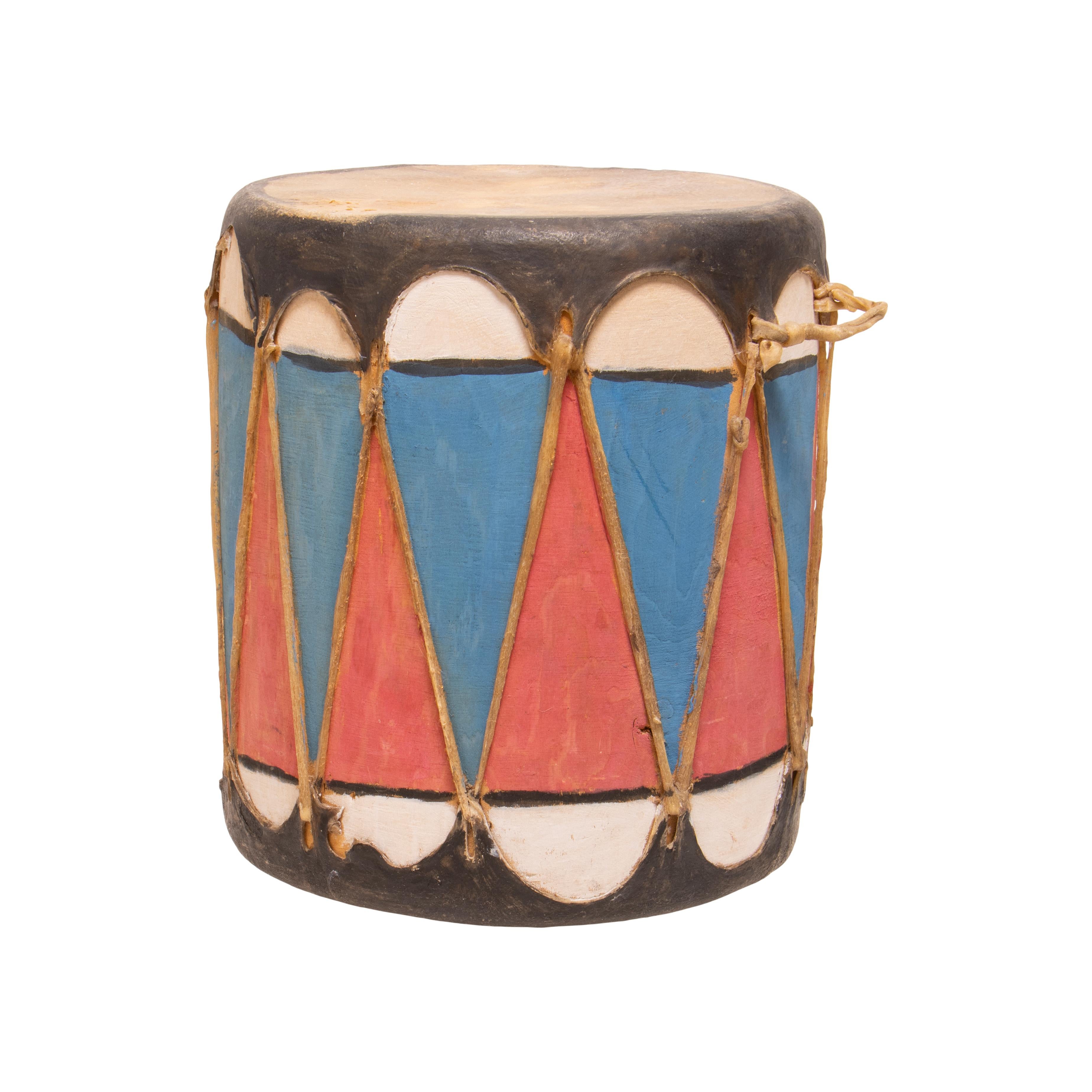 20th Century Native American Cochiti Painted Drum For Sale