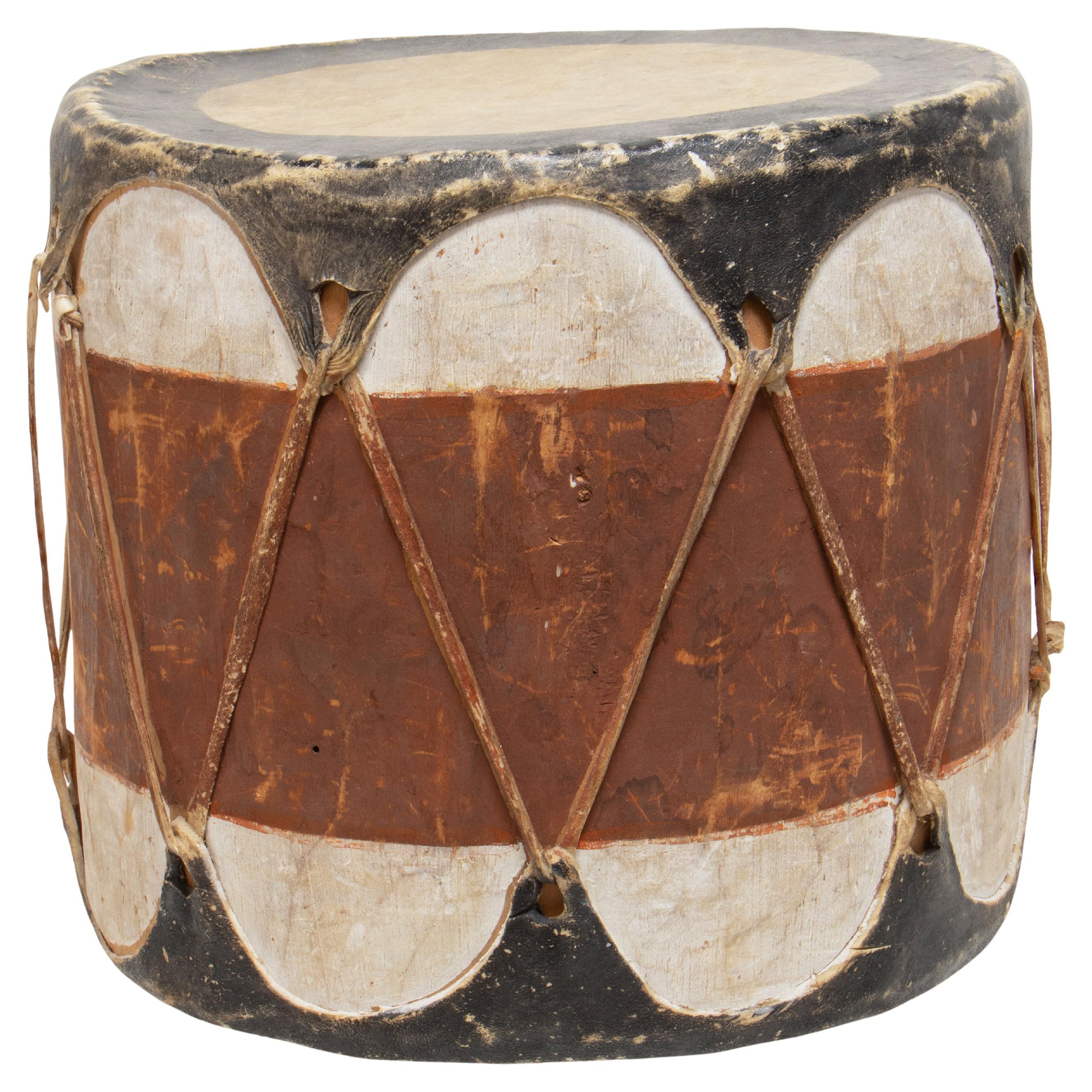 Native American Cochiti Painted Drum For Sale