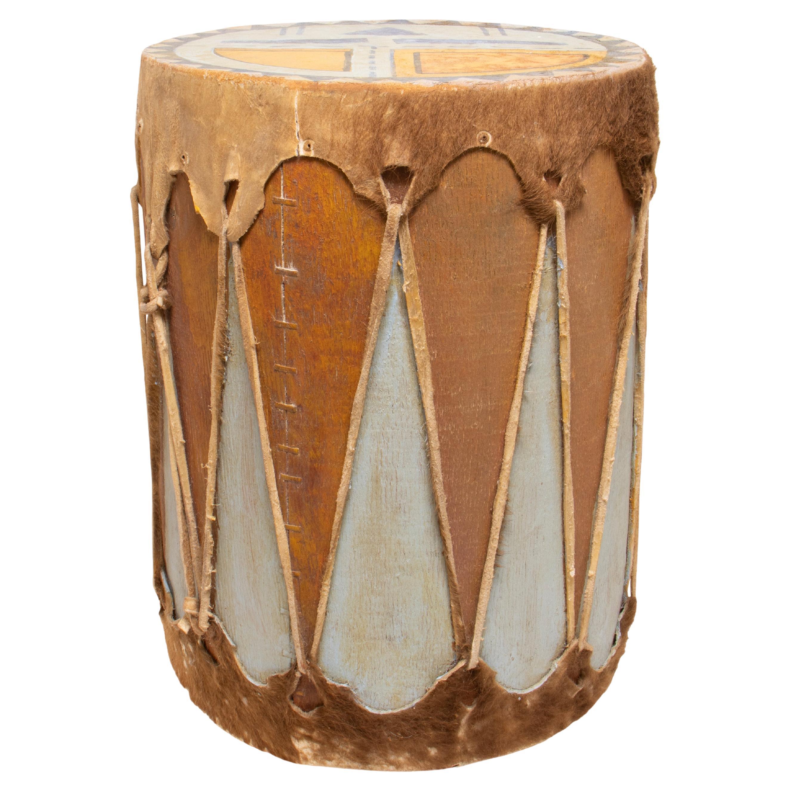 Native American Cochiti Painted Drum