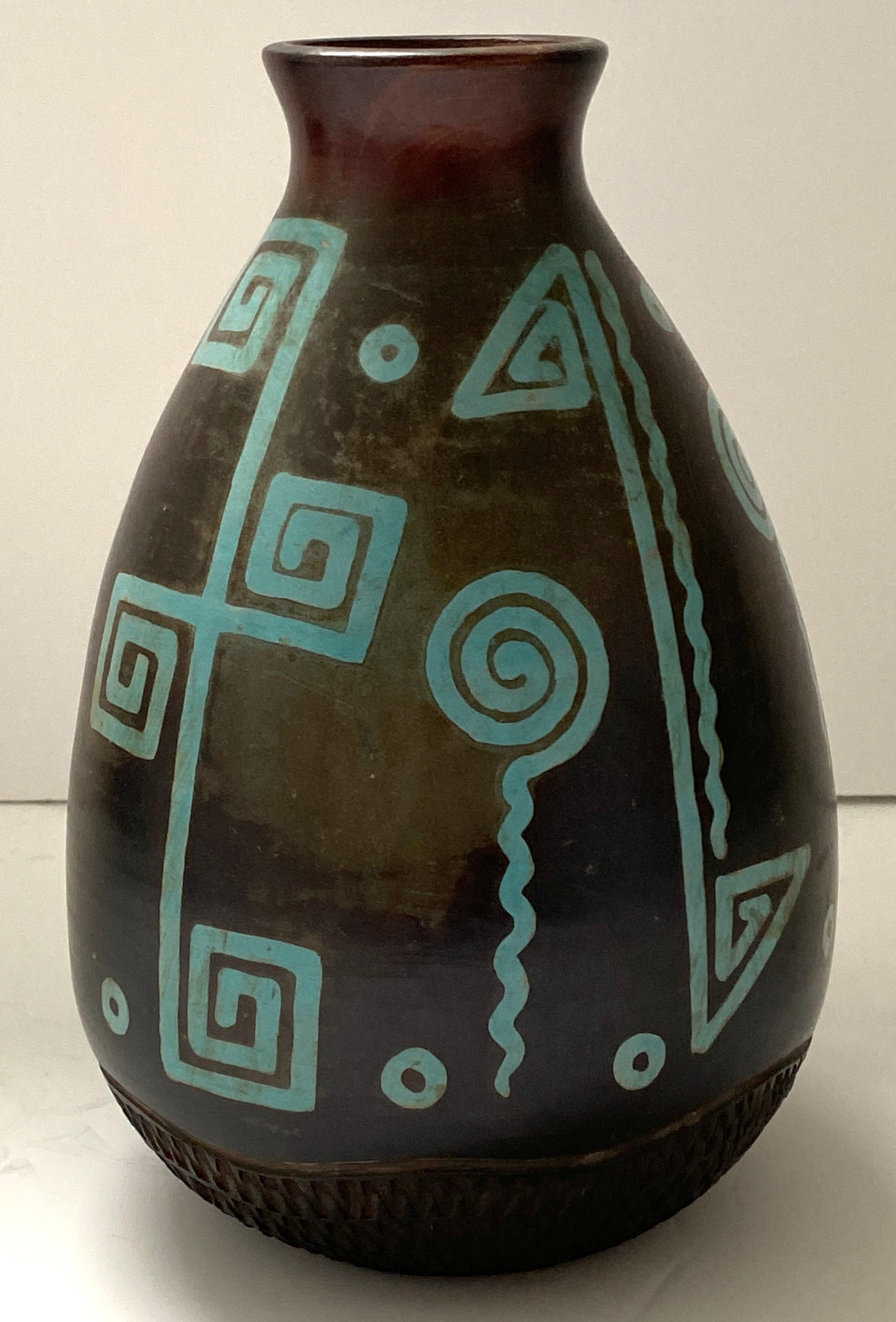 Clay Native American Comtemporary Pottery Vase by V Ittery