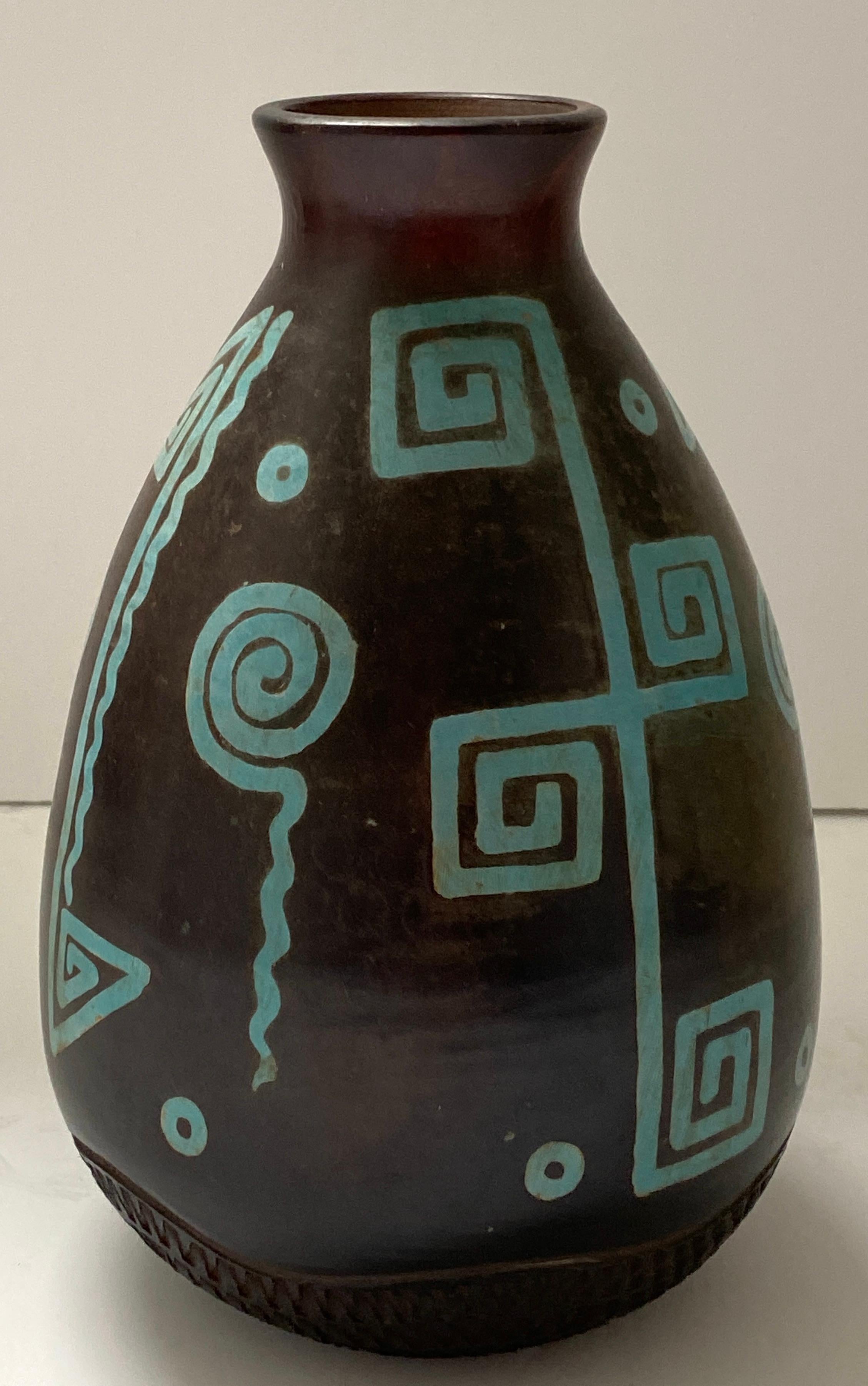 Native American Comtemporary Pottery Vase by V Ittery 1