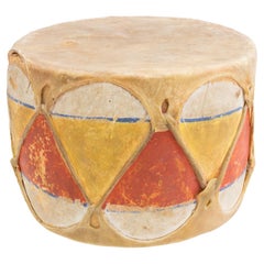 Used Native American Cottonwood Pueblo Drum