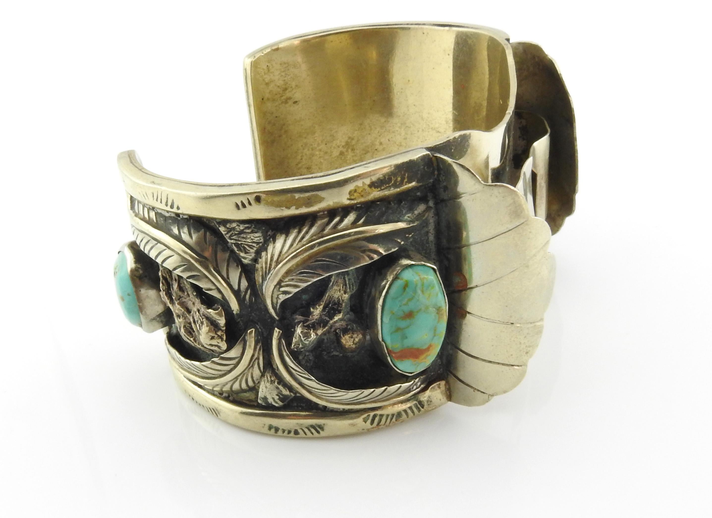 Eugene Seely Sterling Silber Türkis Uhr Manschette, Indigene Kunst (Nord-/Südamerika) für Damen oder Herren