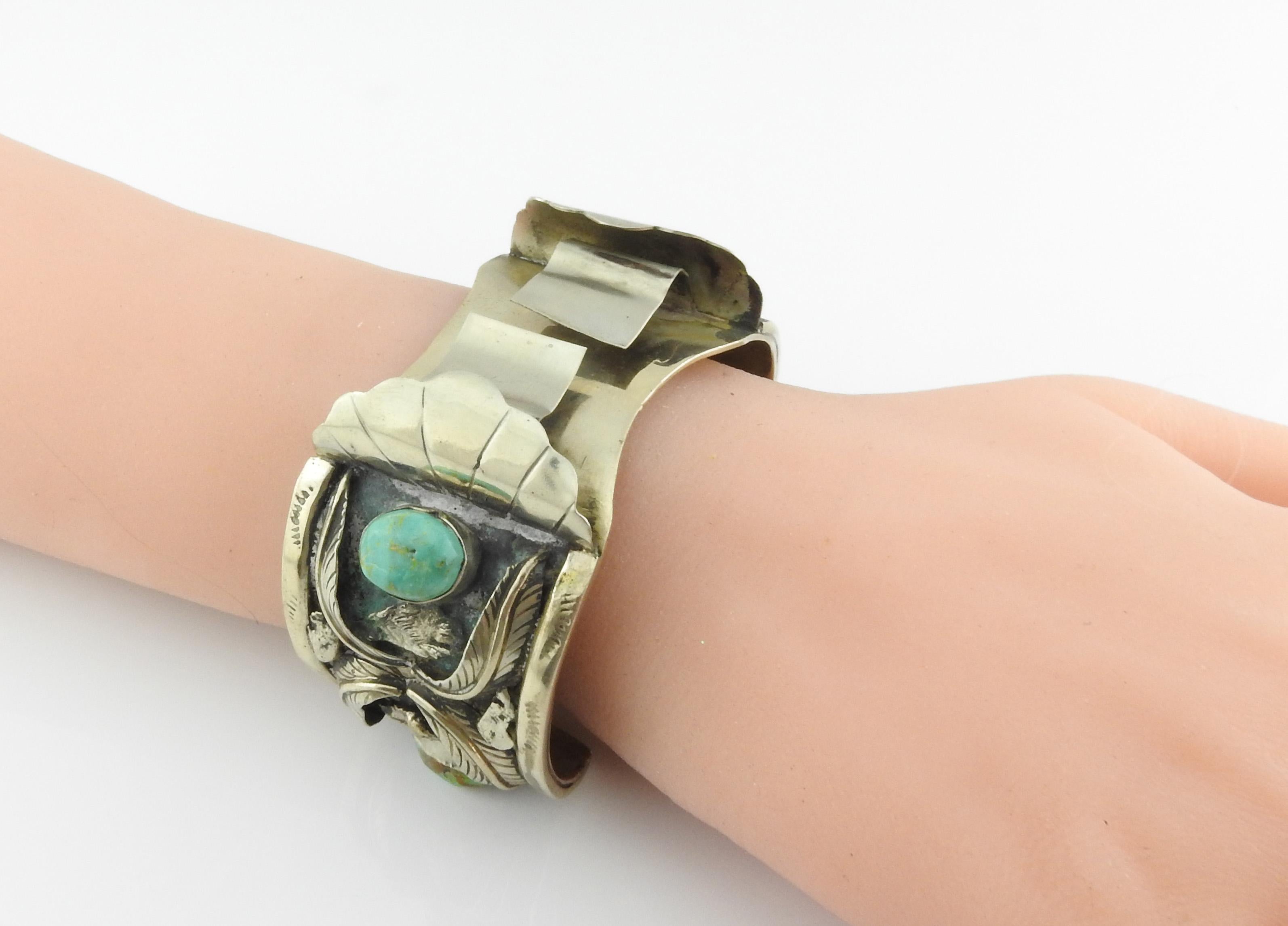 Eugene Seely Sterling Silber Türkis Uhr Manschette, Indigene Kunst (Nord-/Südamerika) 4