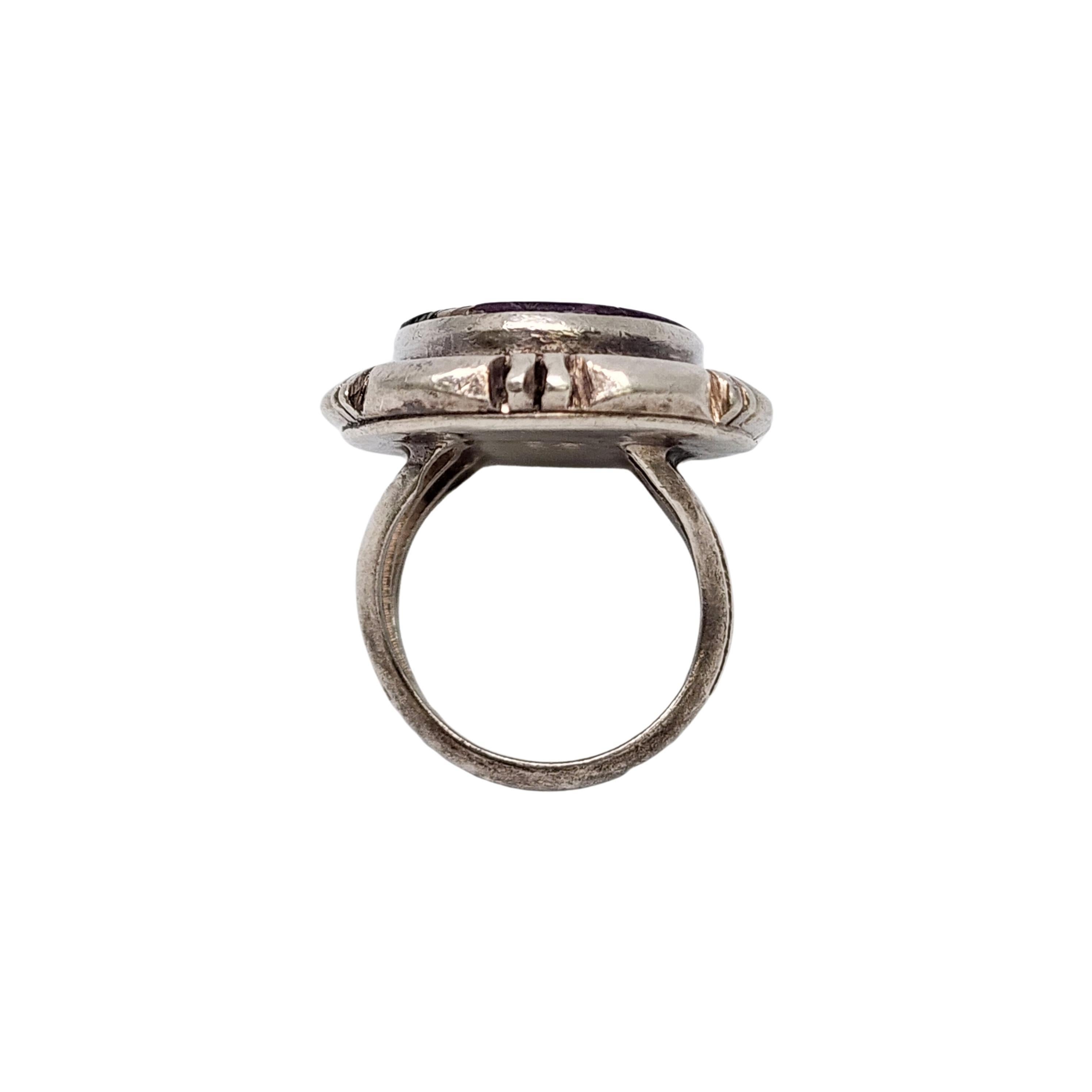 Anillo nativo americano Evelyn Spencer de plata de ley con incrustaciones de varias piedras #17671 en Bueno Estado en Washington Depot, CT