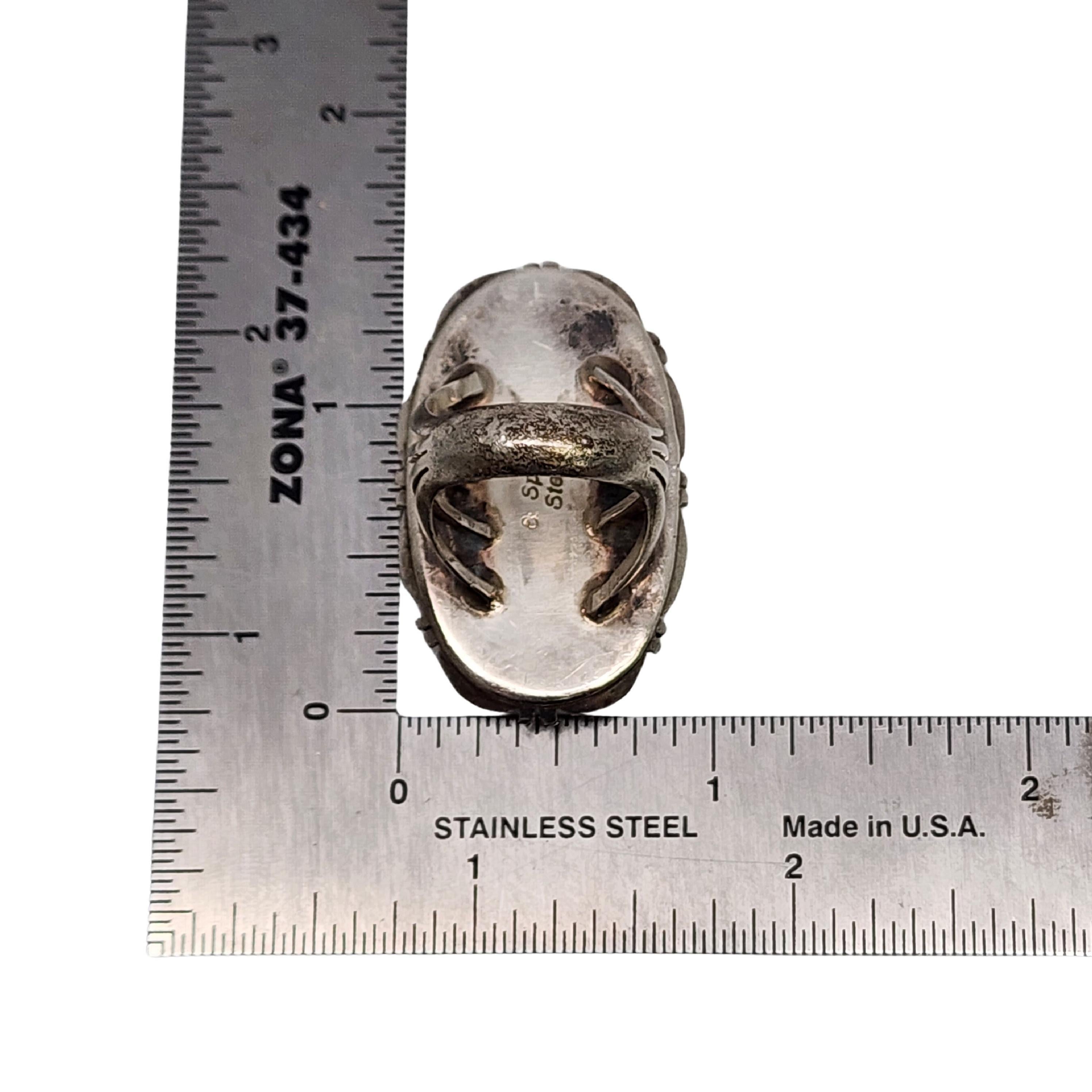 Anillo nativo americano Evelyn Spencer de plata de ley con incrustaciones de varias piedras #17671 2