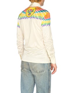 Native American Feather Printed Mens Nik Nik Disco Shirt, 1970s