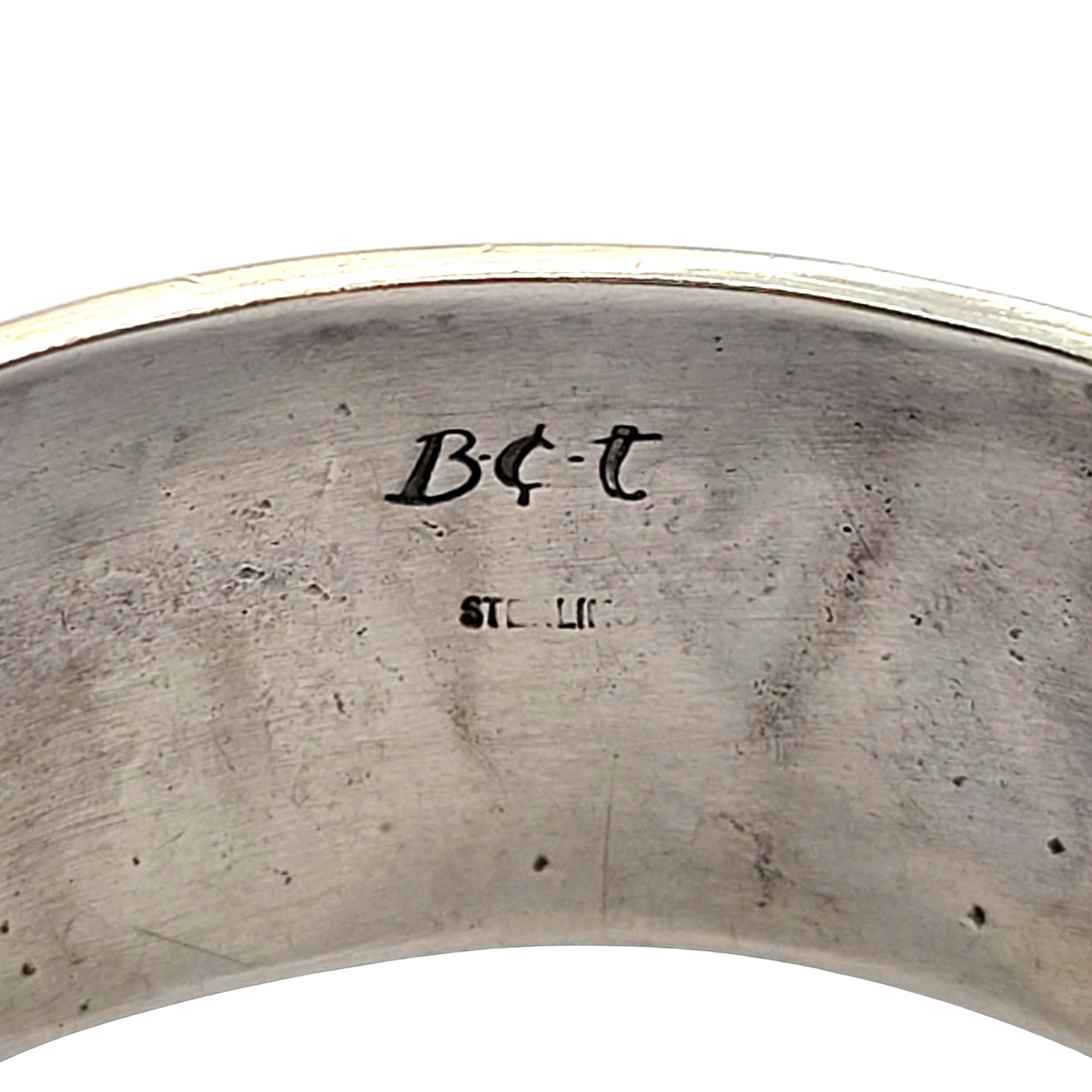 Indigene Kunst (Nord-/Südamerika) Floyd Becenti Jr & Lloyd Becenti Sterlingsilber Armspange 5