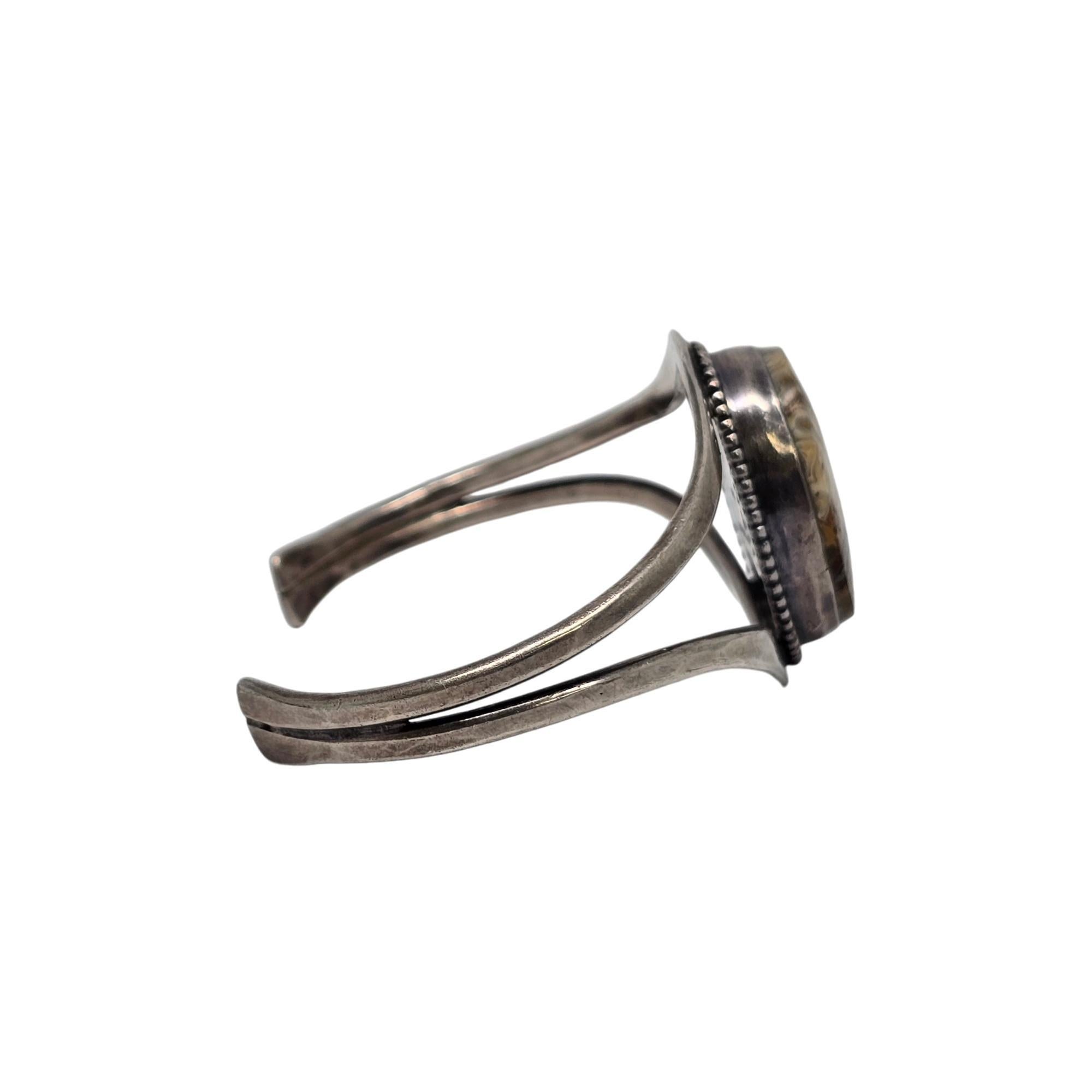 Brazalete de ágata de encaje de plata de ley Floyd Namingha Lomakuyvaya 19108 en Bueno estado para la venta en Washington Depot, CT