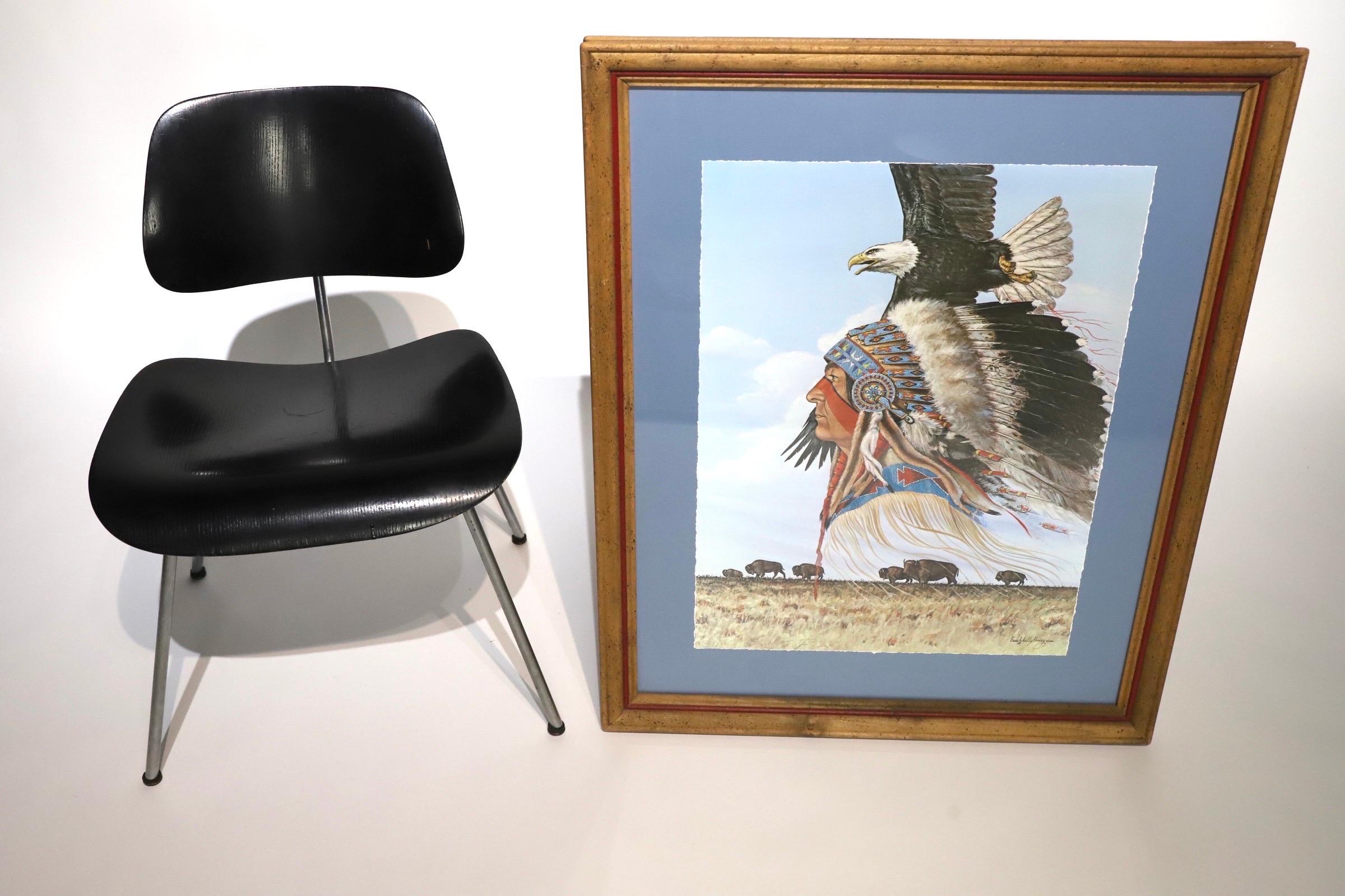 Native American Framed and Signed Print by Enoch Kelly Haney For Sale 3