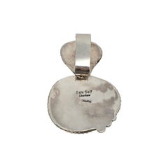 Native American Gale Self Choctaw Sterling Silver Turquoise Pendant #23594
