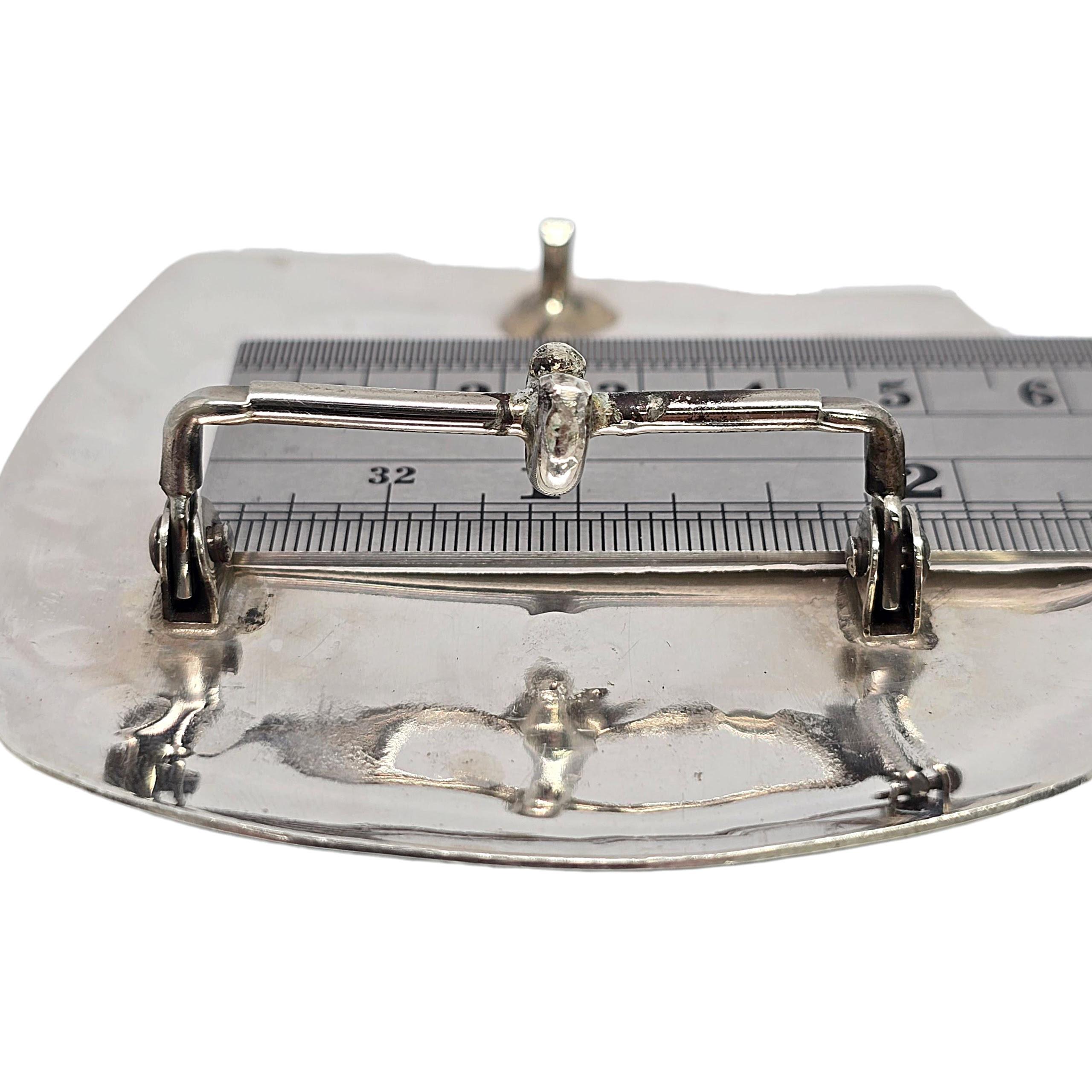 Fibbia da cintura in turchese e conchiglie dei nativi americani Gale Self in argento sterling #23617 in vendita 4