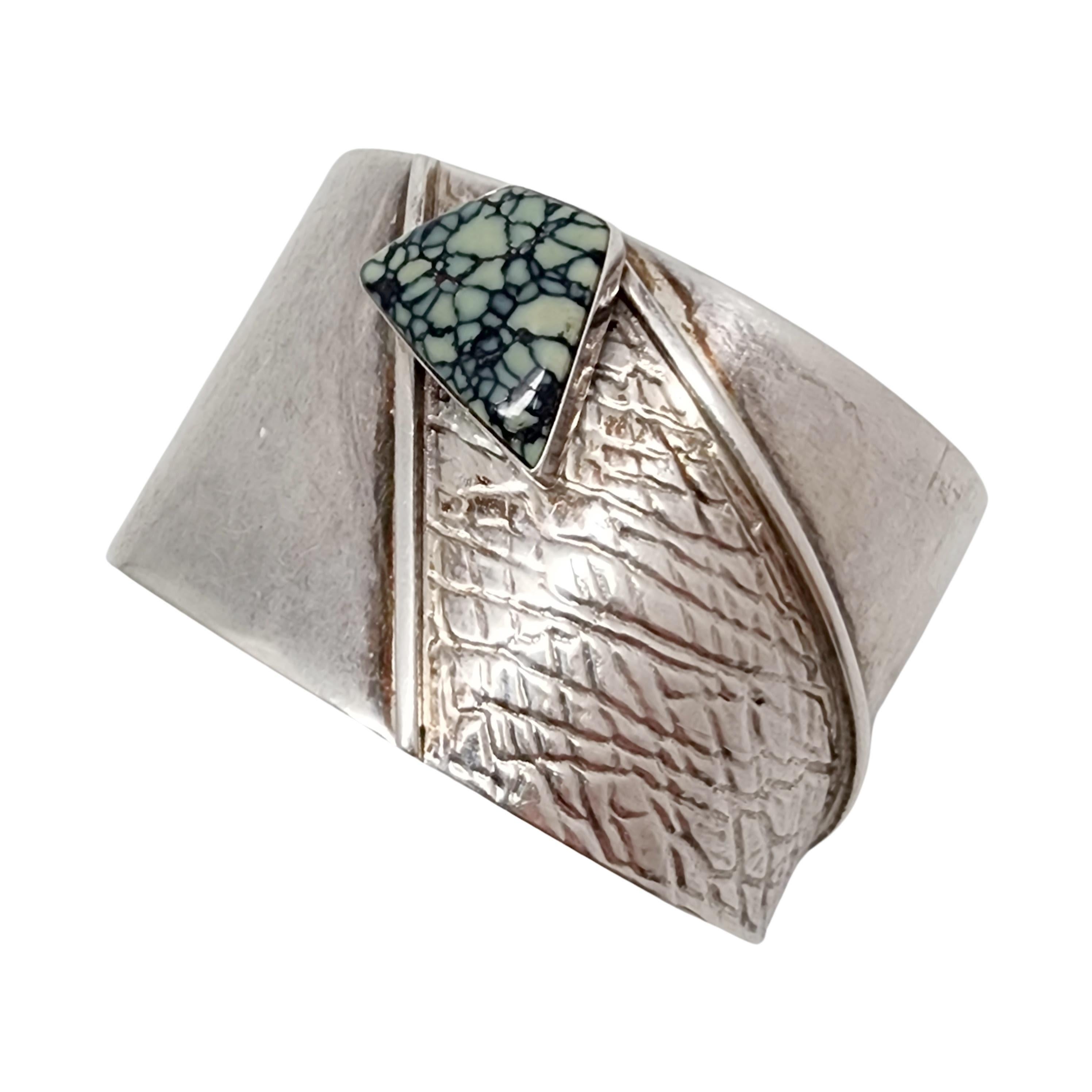 Native American HC w/Yellowhorse Sterling Silver Turquoise Cuff Bracelet #17667 1