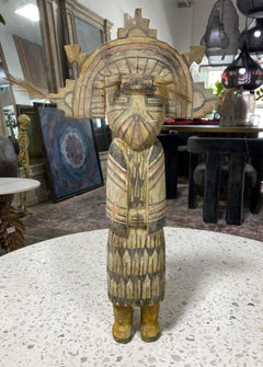 Native American Hopi Hemis Large Wood Kachina Katsina Doll Totem Sculpture 1800s