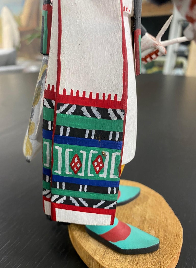 Native American Hopi Large Hand Carved Painted Kachina Doll For Sale 4