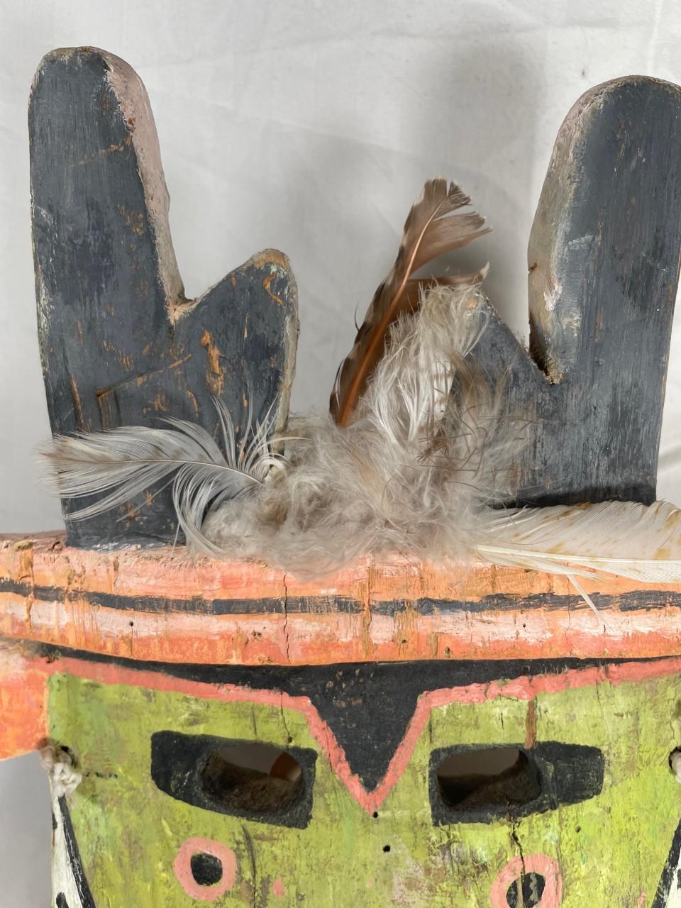Native American Hopi Pueblo Antelope Kachina Mask. In Good Condition In Vero Beach, FL