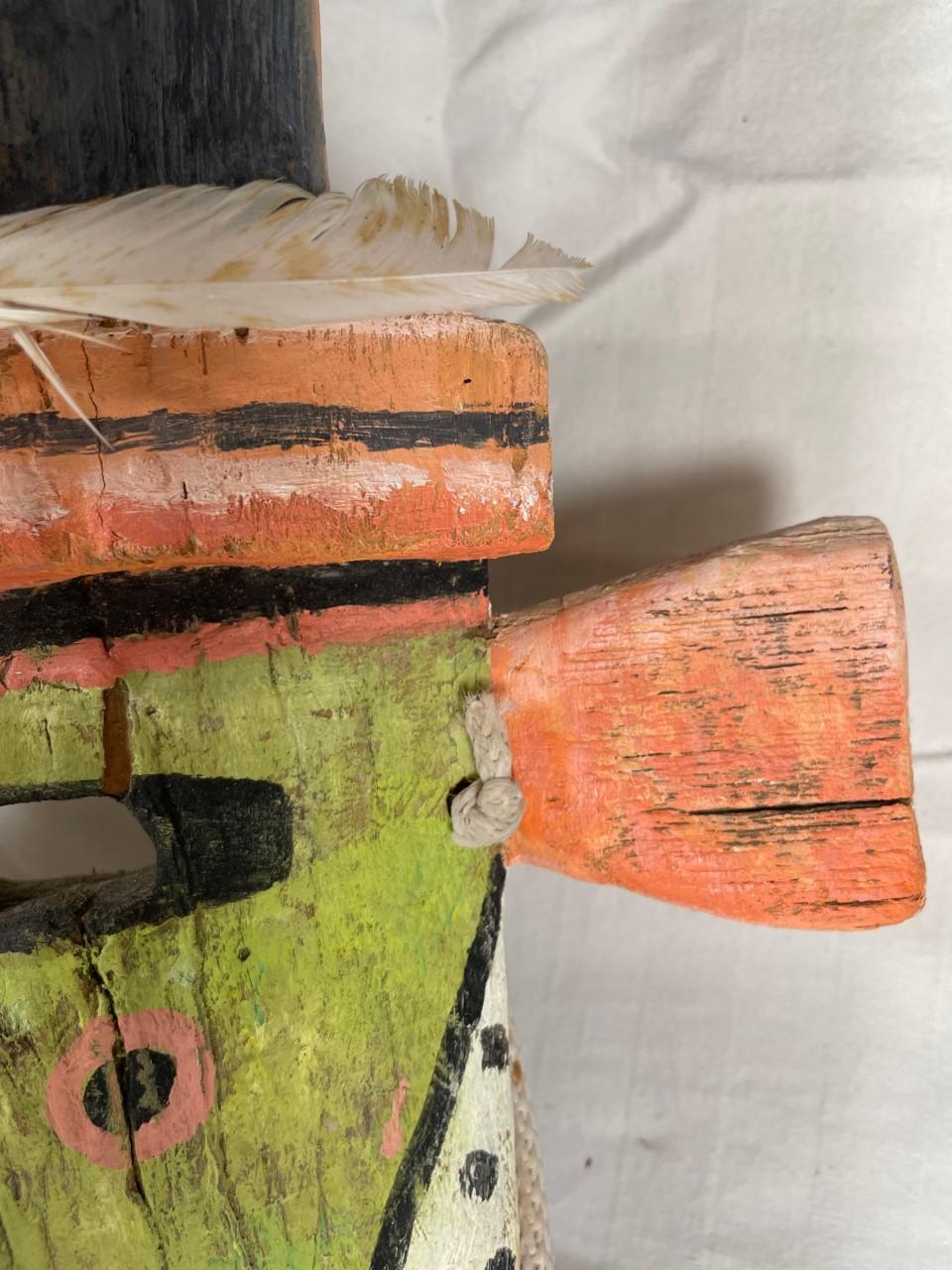 20th Century Native American Hopi Pueblo Antelope Kachina Mask.