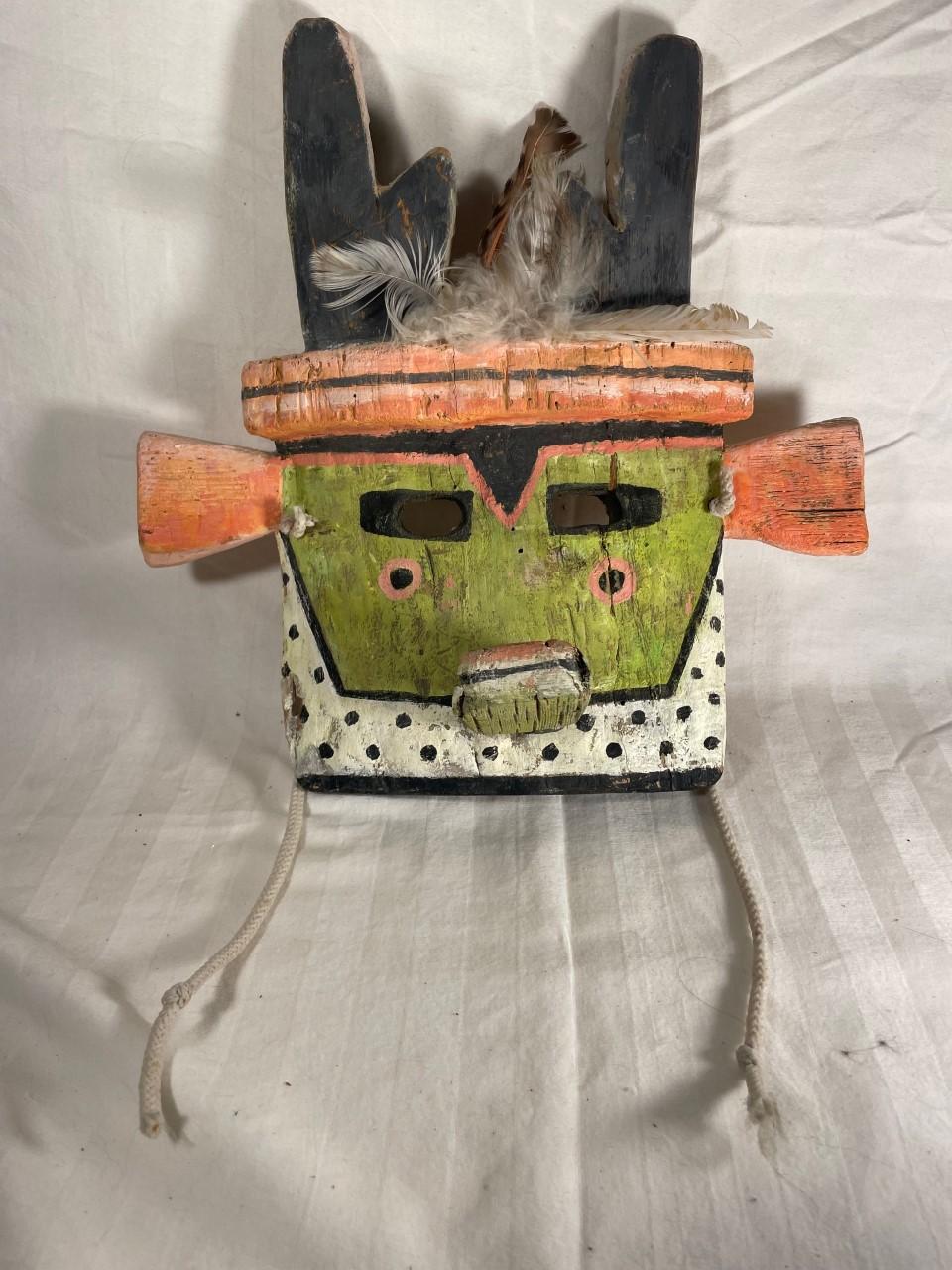 Native American Hopi Pueblo Antelope Kachina Mask. 1