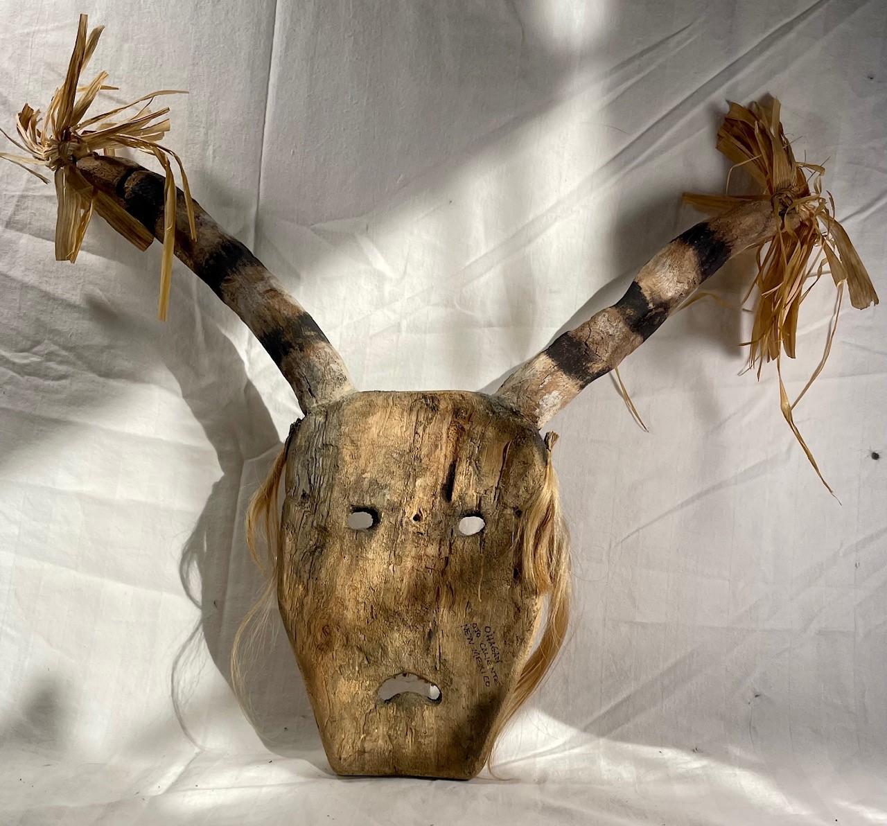 Native American Hopi Pueblo Clown Kachina Mask, Ethnographic Folk Art 4