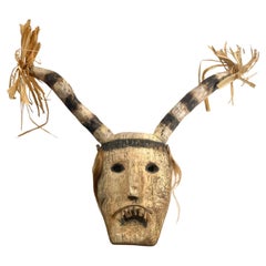 Native American Hopi Pueblo Clown Kachina Mask, Ethnographic Folk Art
