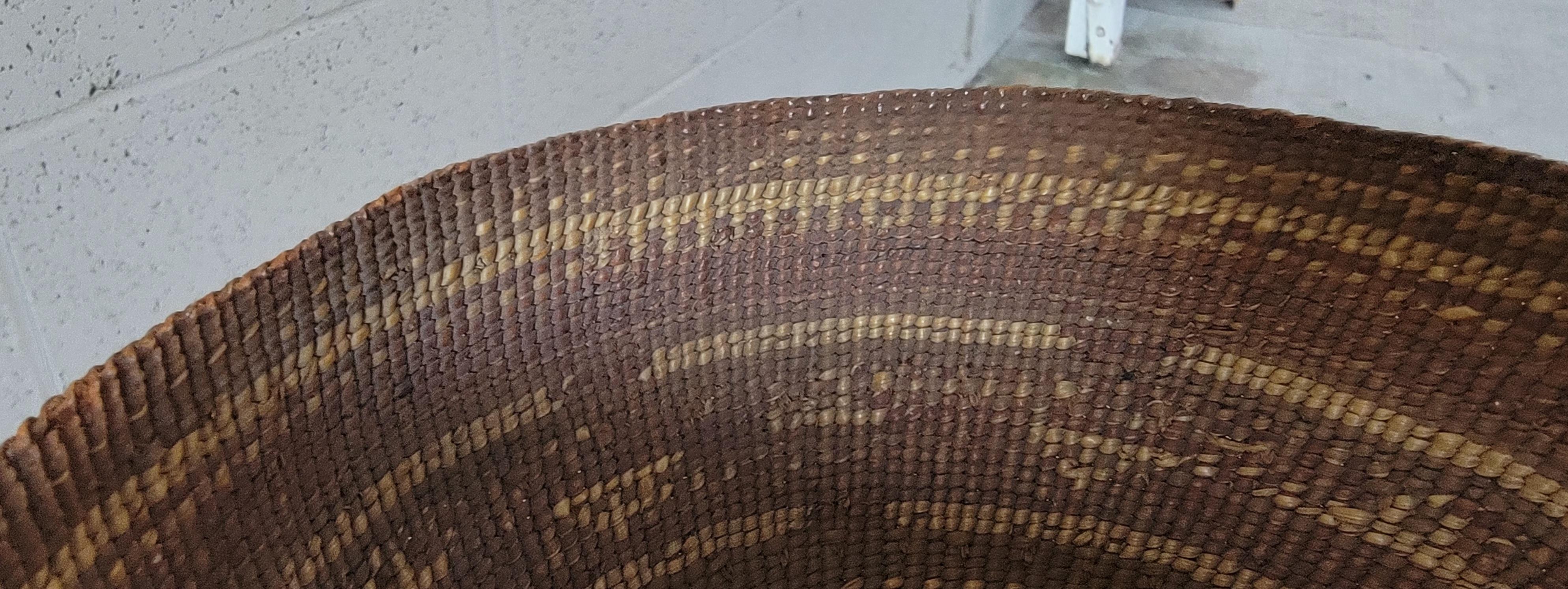 20th Century Native American Hupa Hat Basket Circa. 1900