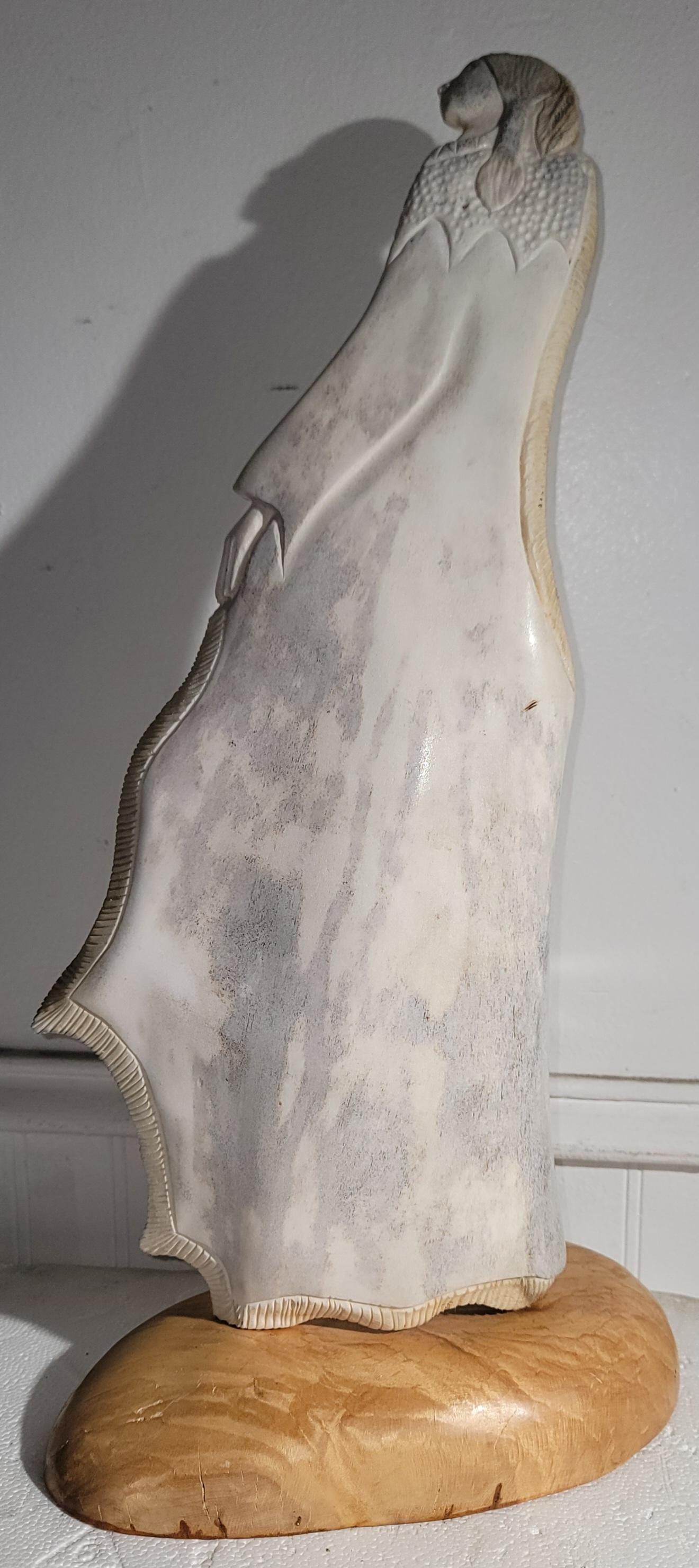 Adirondack Sculpture d'Indes amérindiennes par Clye Drew, 1953 en vente