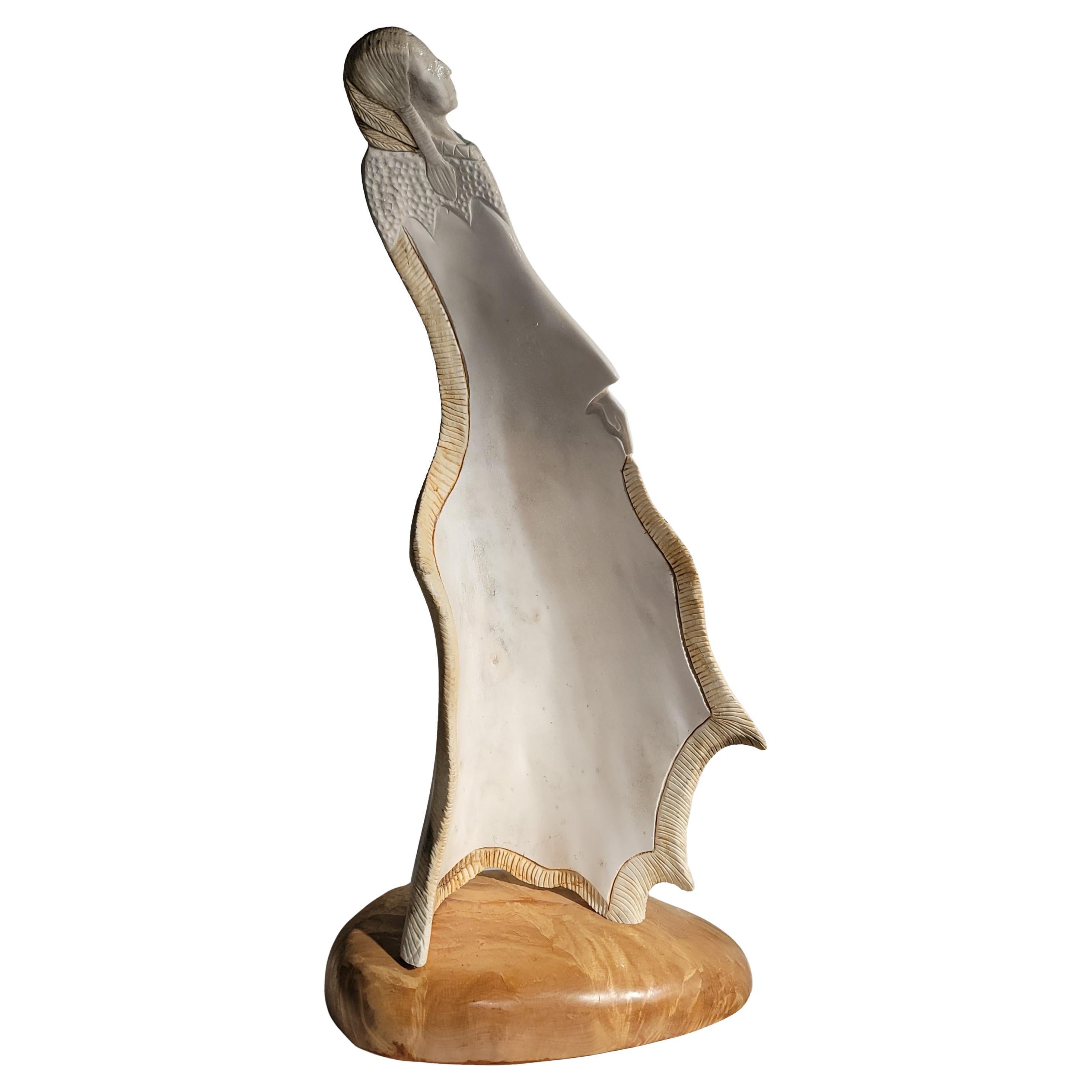 Sculpture d'Indes amérindiennes par Clye Drew, 1953 en vente
