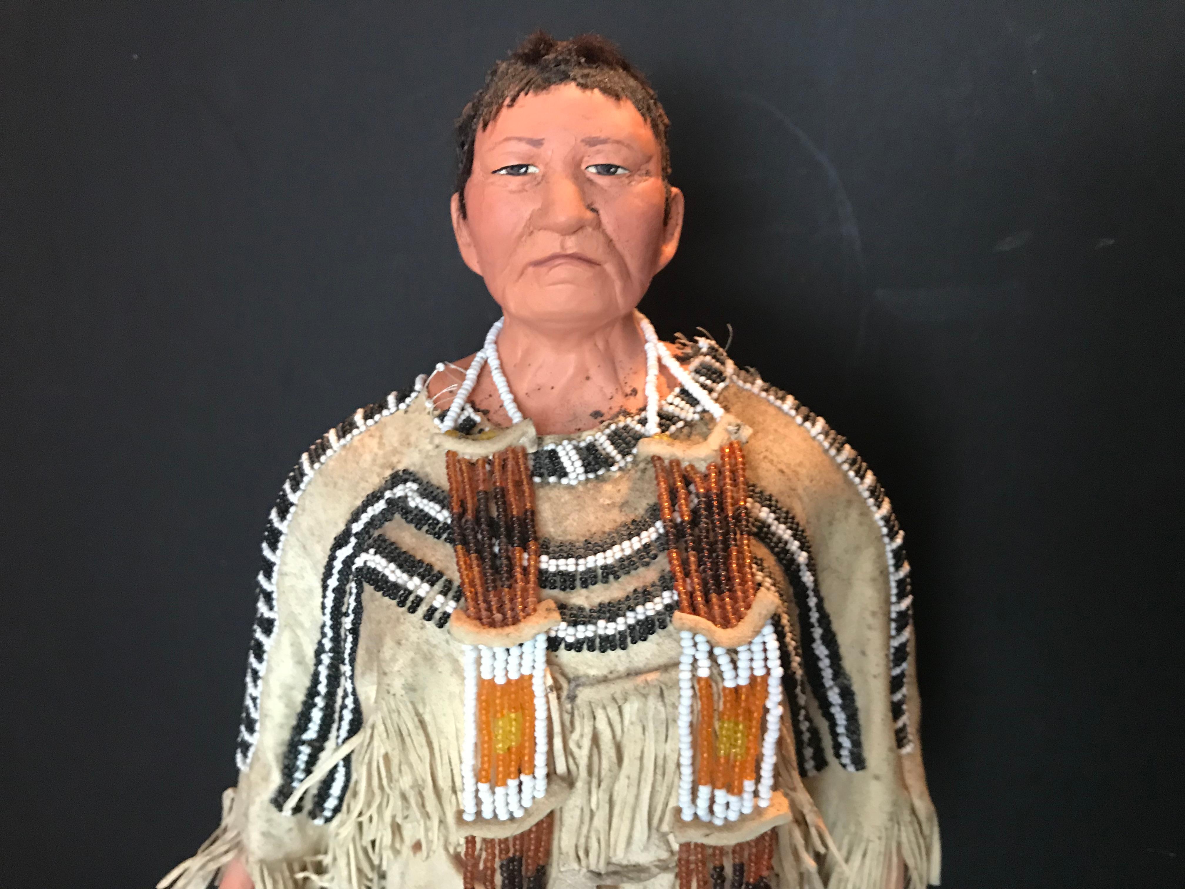 Native American Indian Doll with Traditional Lakota Sioux Cherokee Wedding Dress 6