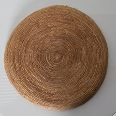 Native American Indian Handmade Woven Large Flat Coiled Saucer Basket Tray 1930s