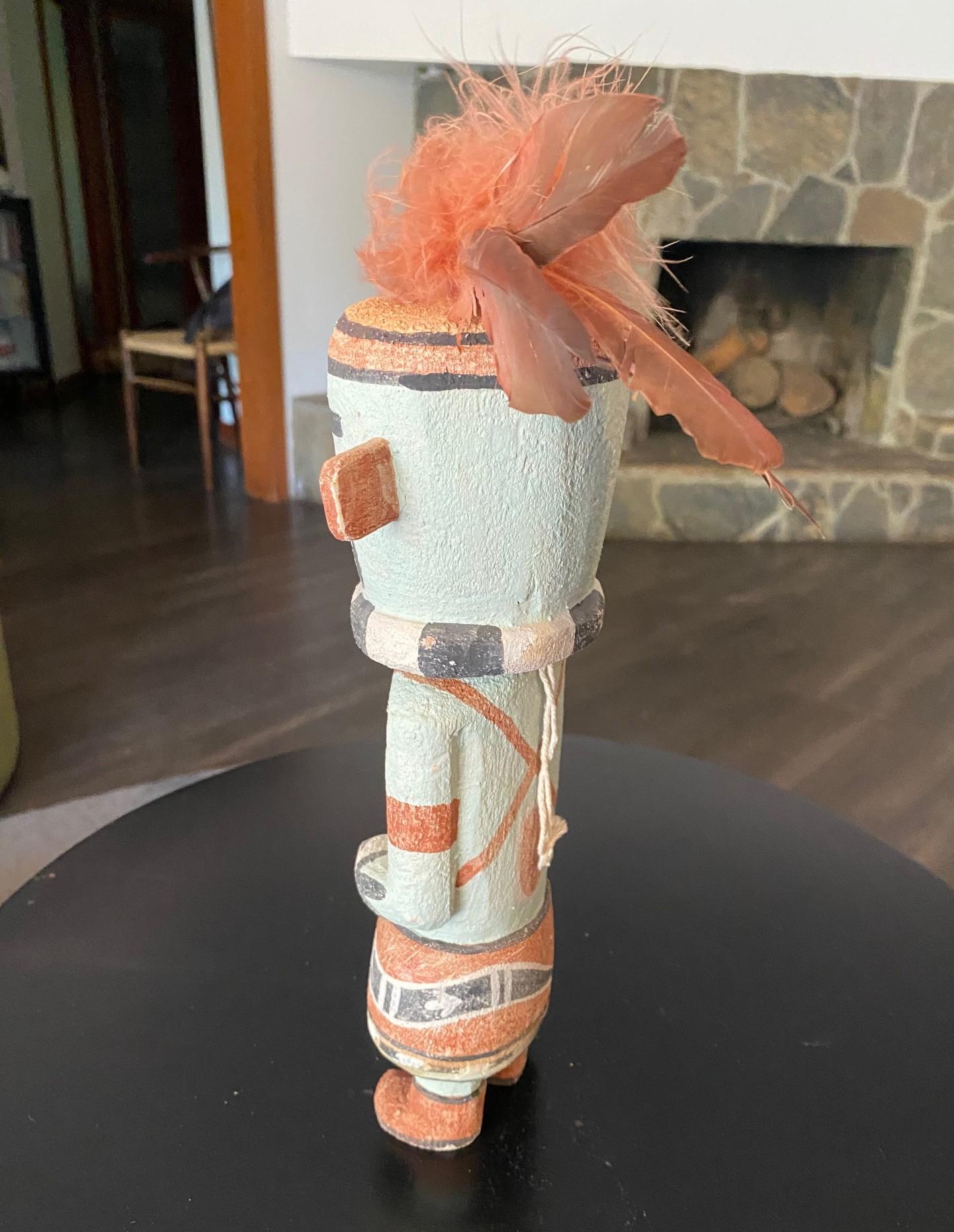 Escultura Tótem de Madera Kachina Muñeca Katsina de los Indios Nativos Americanos Hopi del Sudoeste en venta 3