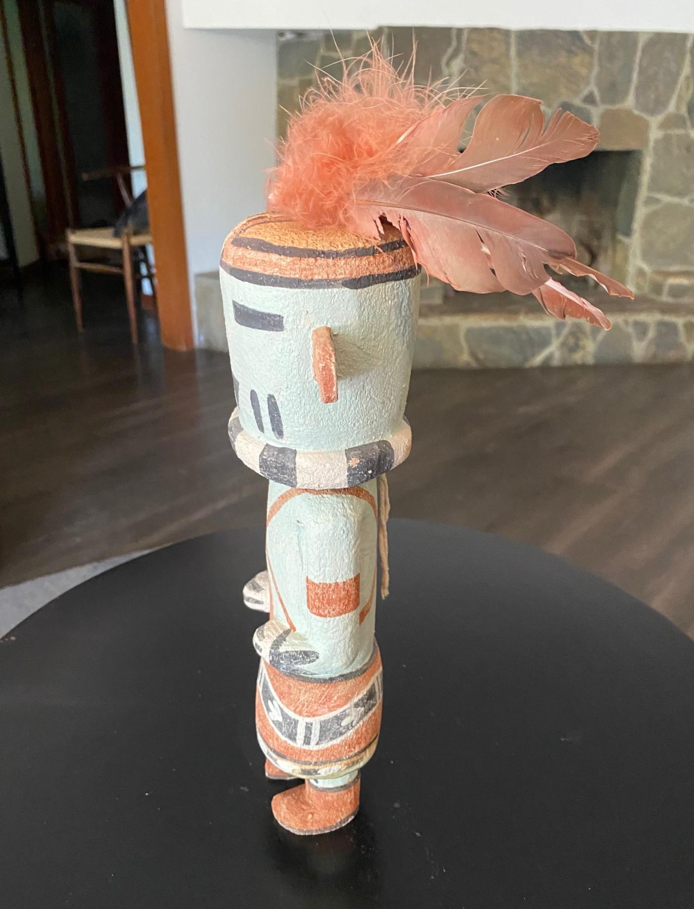 Escultura Tótem de Madera Kachina Muñeca Katsina de los Indios Nativos Americanos Hopi del Sudoeste en venta 4
