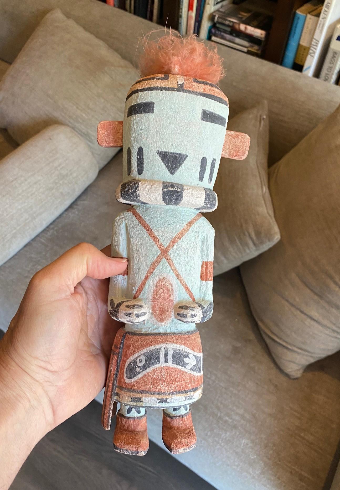 Escultura Tótem de Madera Kachina Muñeca Katsina de los Indios Nativos Americanos Hopi del Sudoeste en venta 9