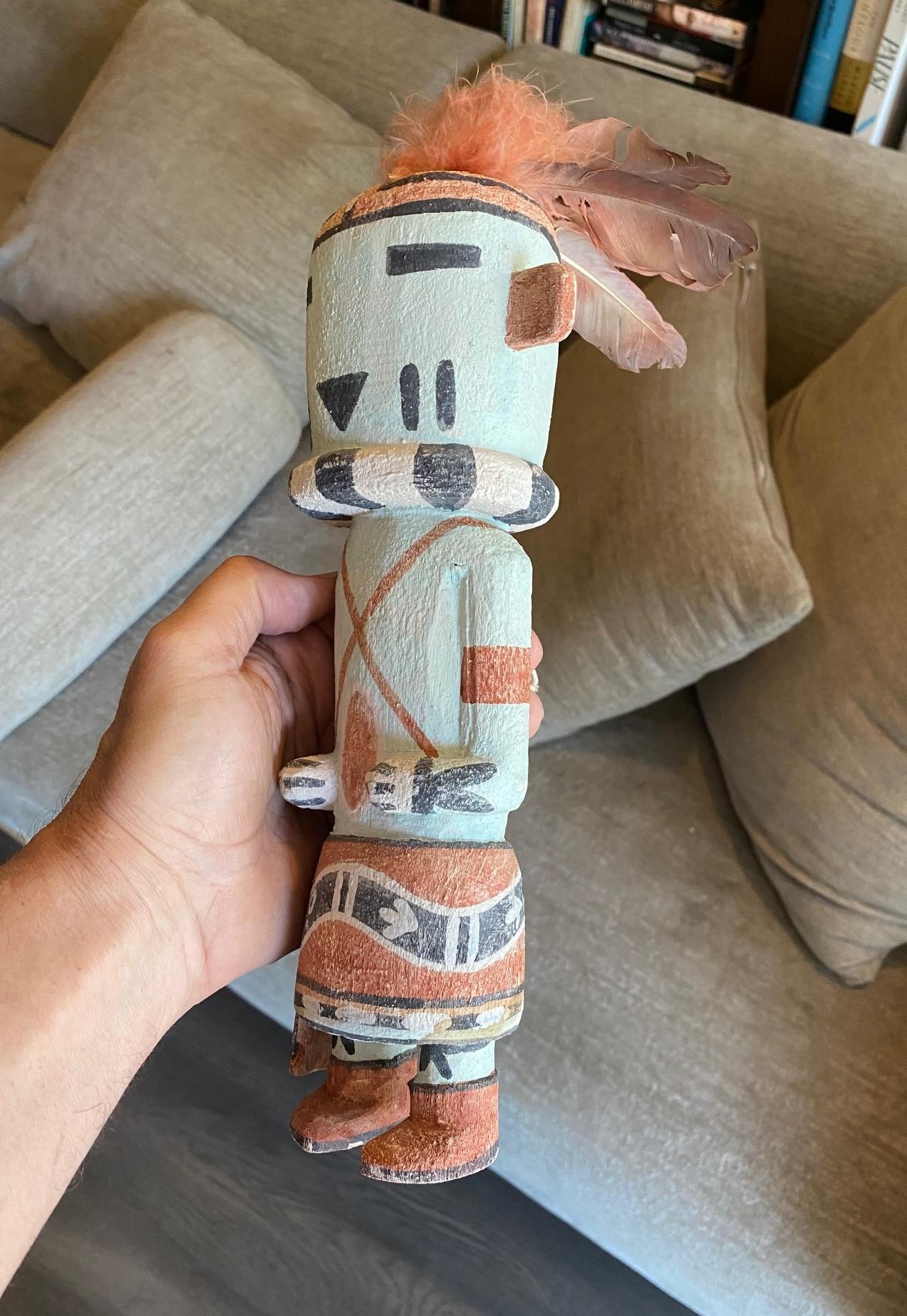 Escultura Tótem de Madera Kachina Muñeca Katsina de los Indios Nativos Americanos Hopi del Sudoeste en venta 10
